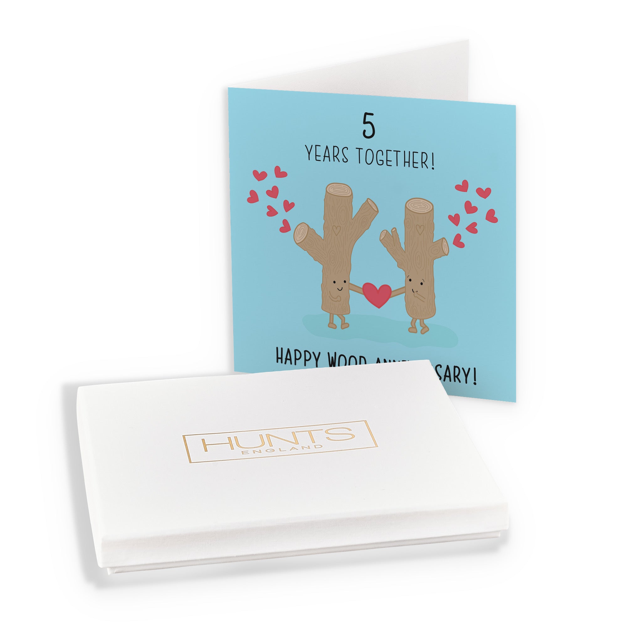 Boxed 5th Wood Anniversary Card Tree Trunks Iconic - Default Title (B0D511NGLV)