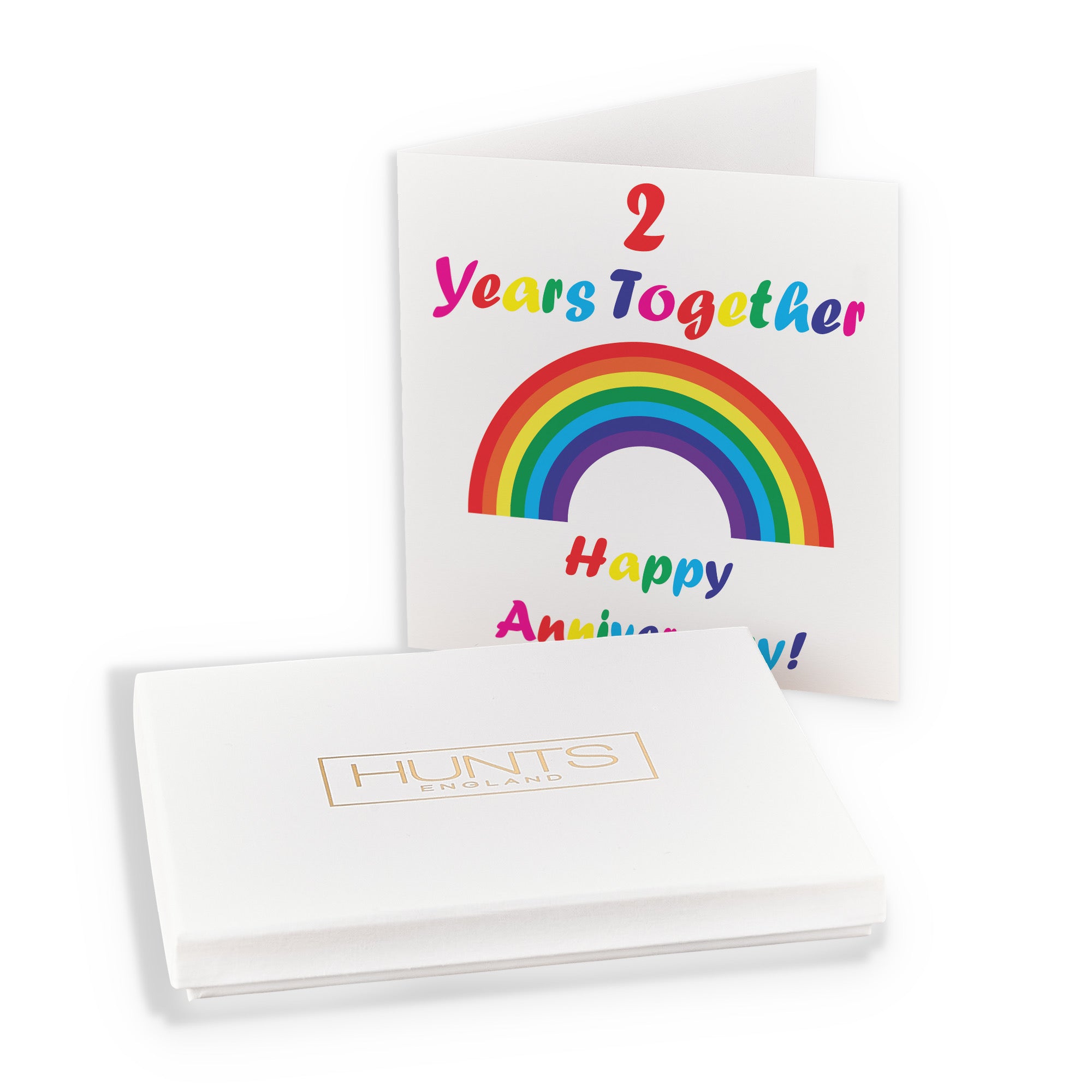 Boxed 2nd Anniversary LGBT Same Sex Card Rainbow - Default Title (B0D51312WX)