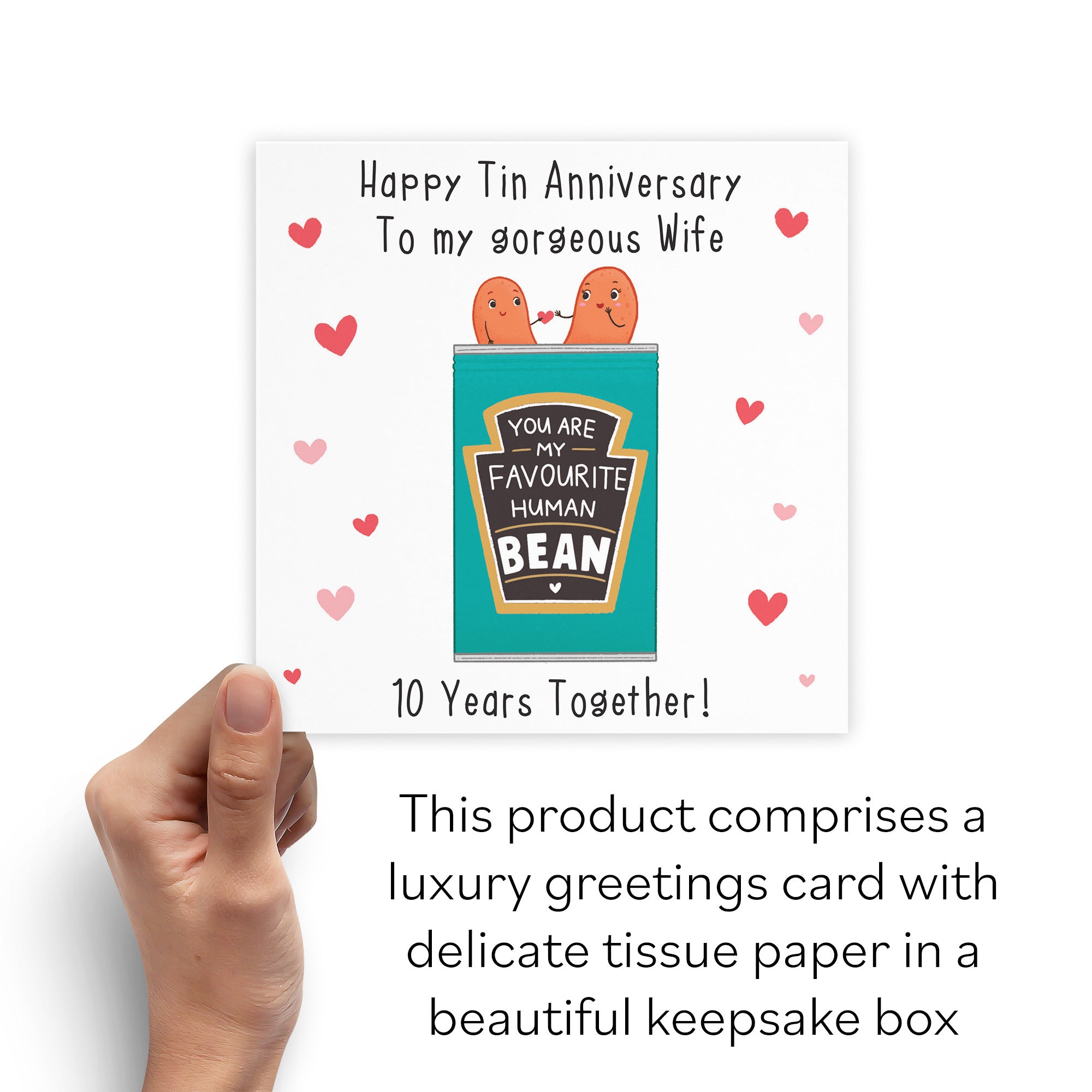 Boxed Wife 10th Bean Anniversary Card Iconic - Default Title (B0D514HSGJ)