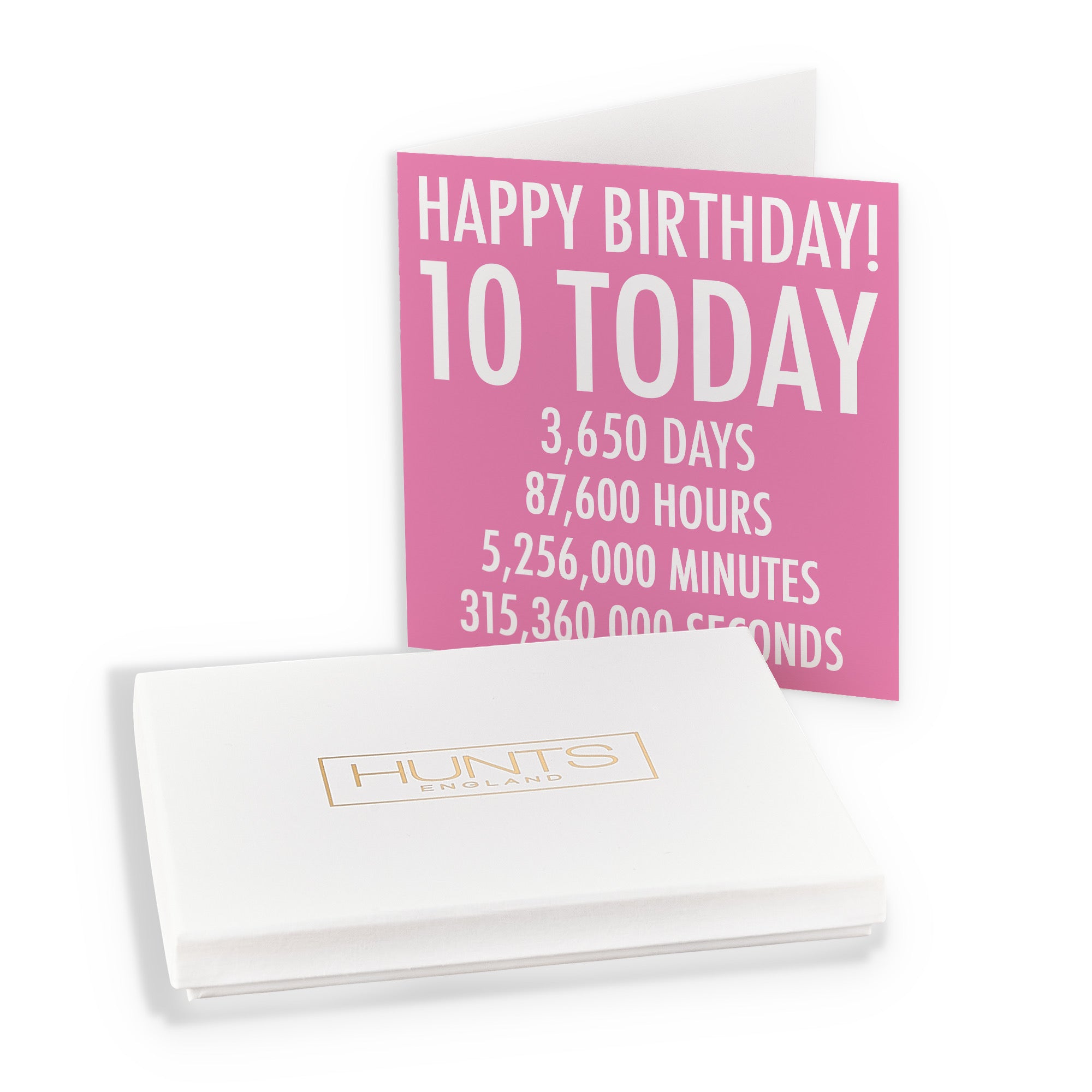 Boxed 10th Birthday Card Pink Numbers - Default Title (B0D5166TVB)