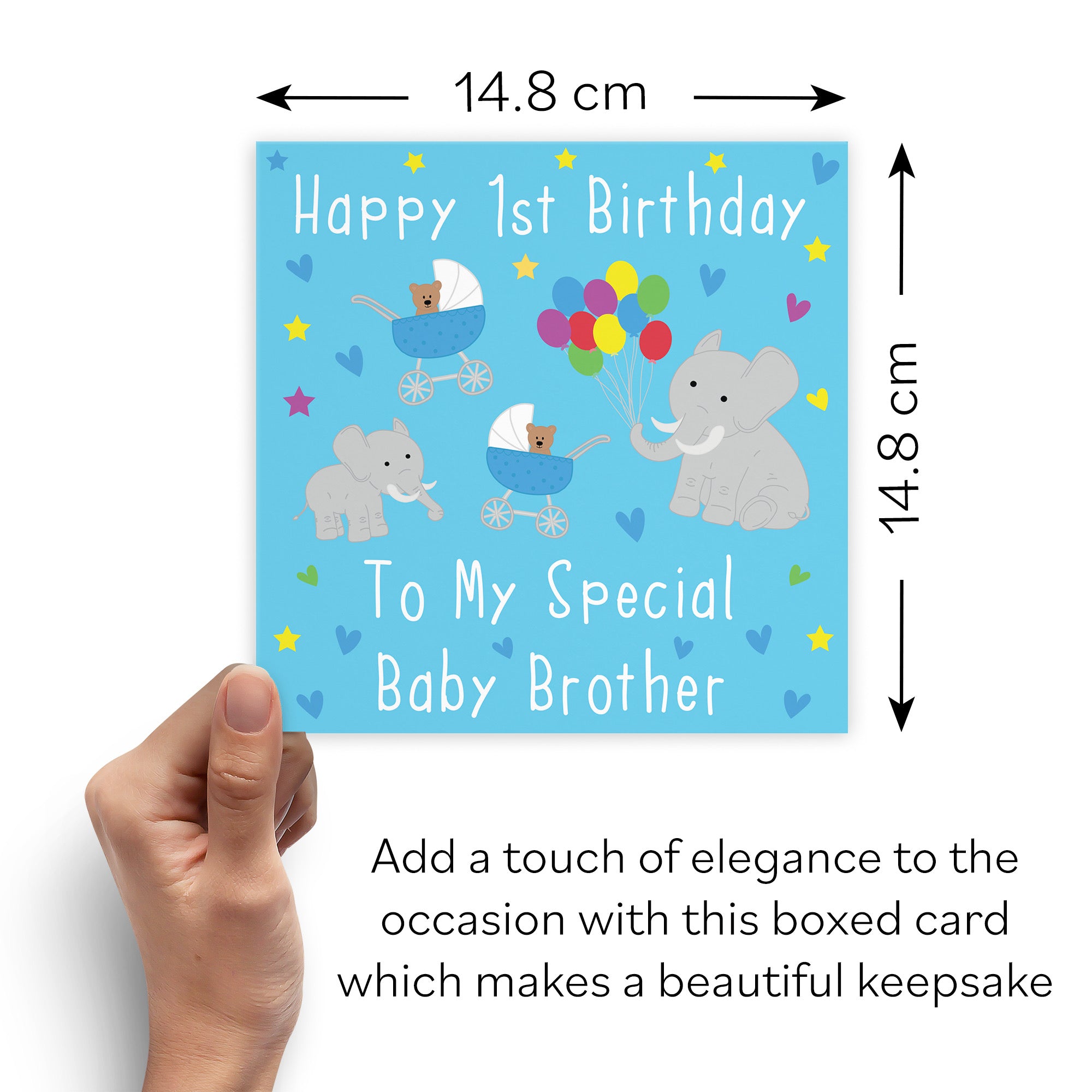 Boxed 1st Brother Birthday Card Elephants Iconic - Default Title (B0D516711M)