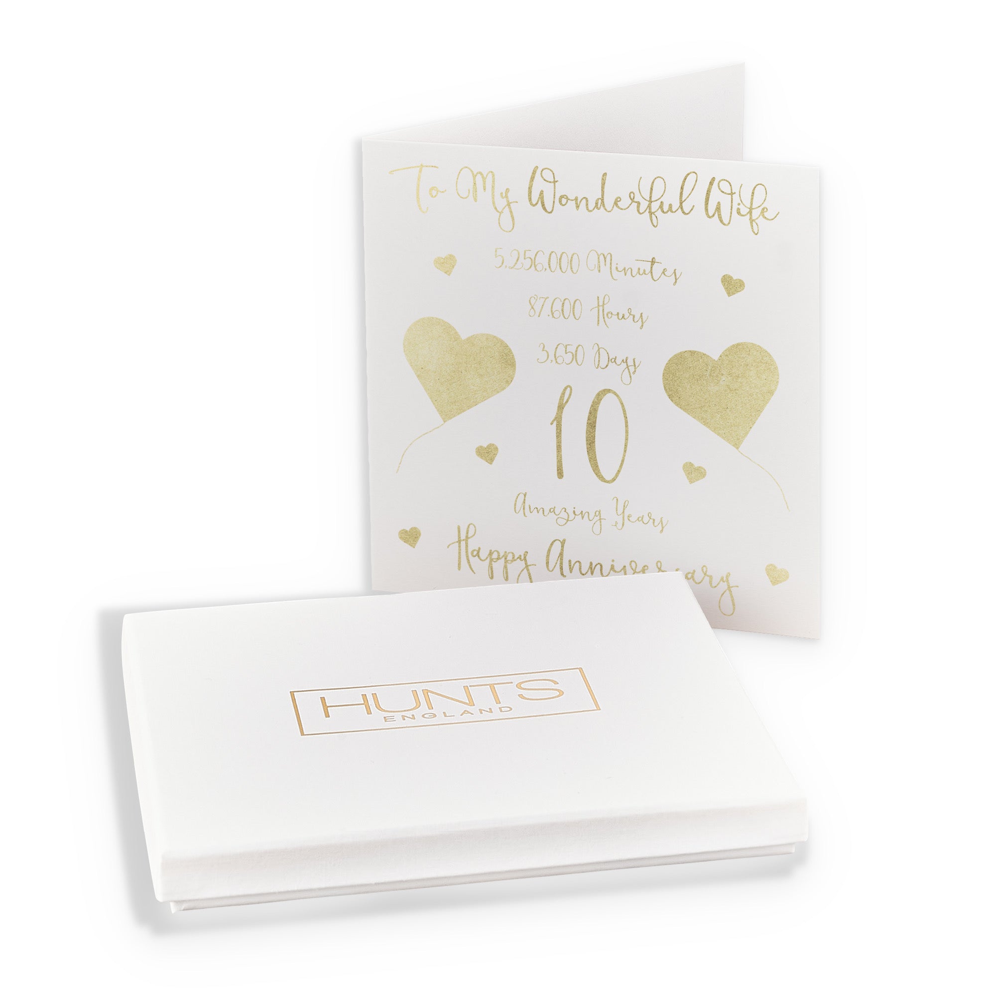 Boxed 10th Wife Wedding Anniversary Card Classic Foil - Default Title (B0D516711P)