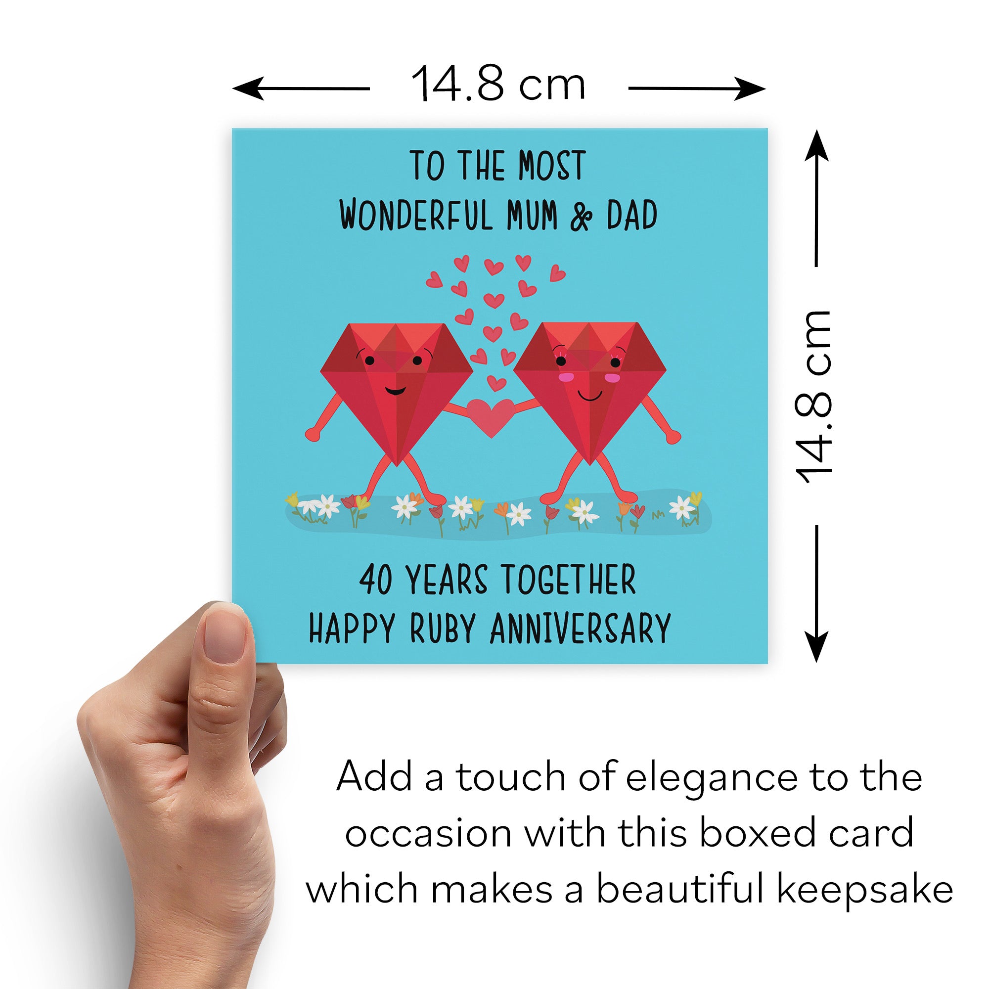 Boxed 40th Mum And Dad Anniversary Card Iconic - Default Title (B0D517HS1M)