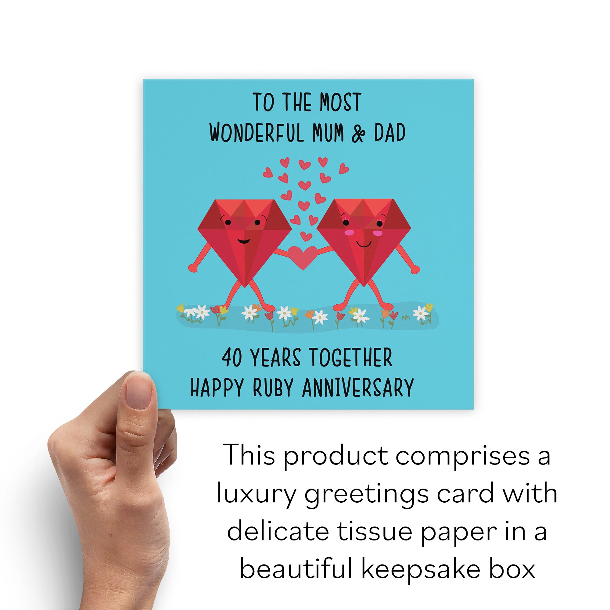 Boxed 40th Mum And Dad Anniversary Card Iconic - Default Title (B0D517HS1M)