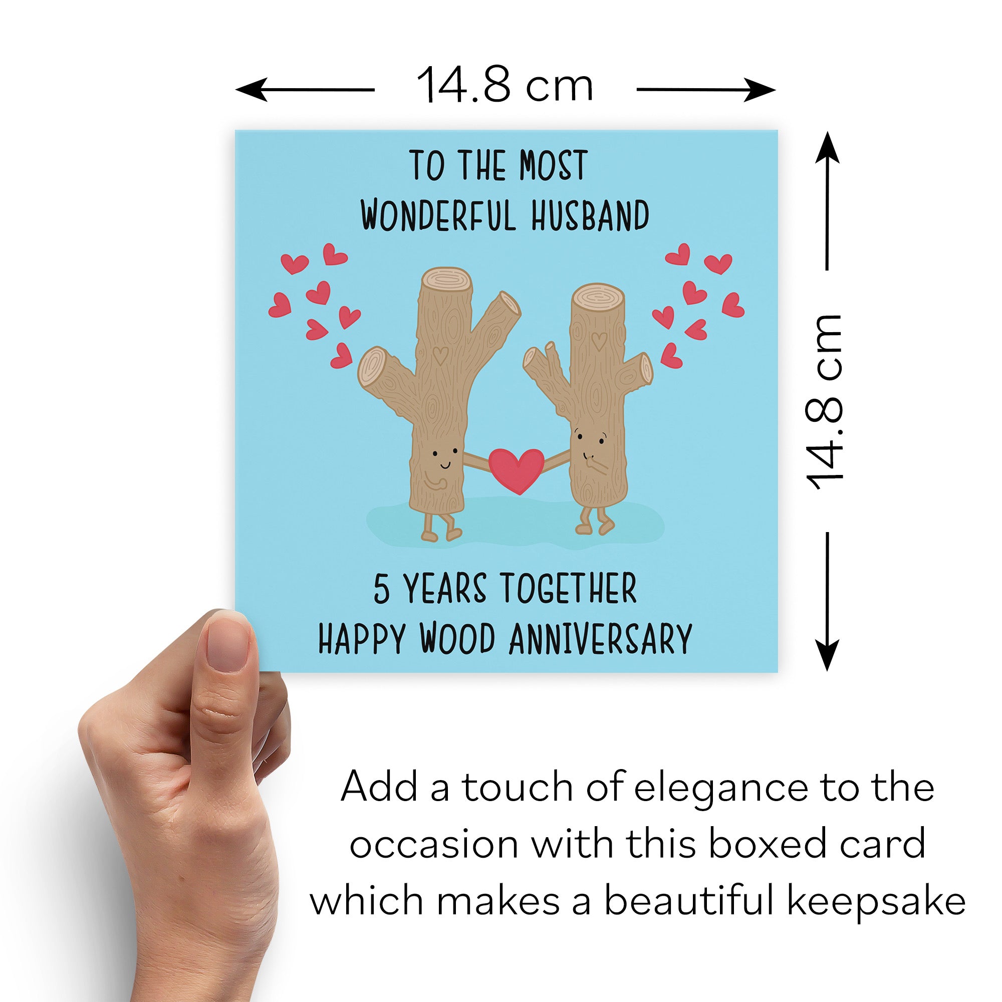 Boxed 5th Husband Anniversary Card Iconic - Default Title (B0D517HT1G)