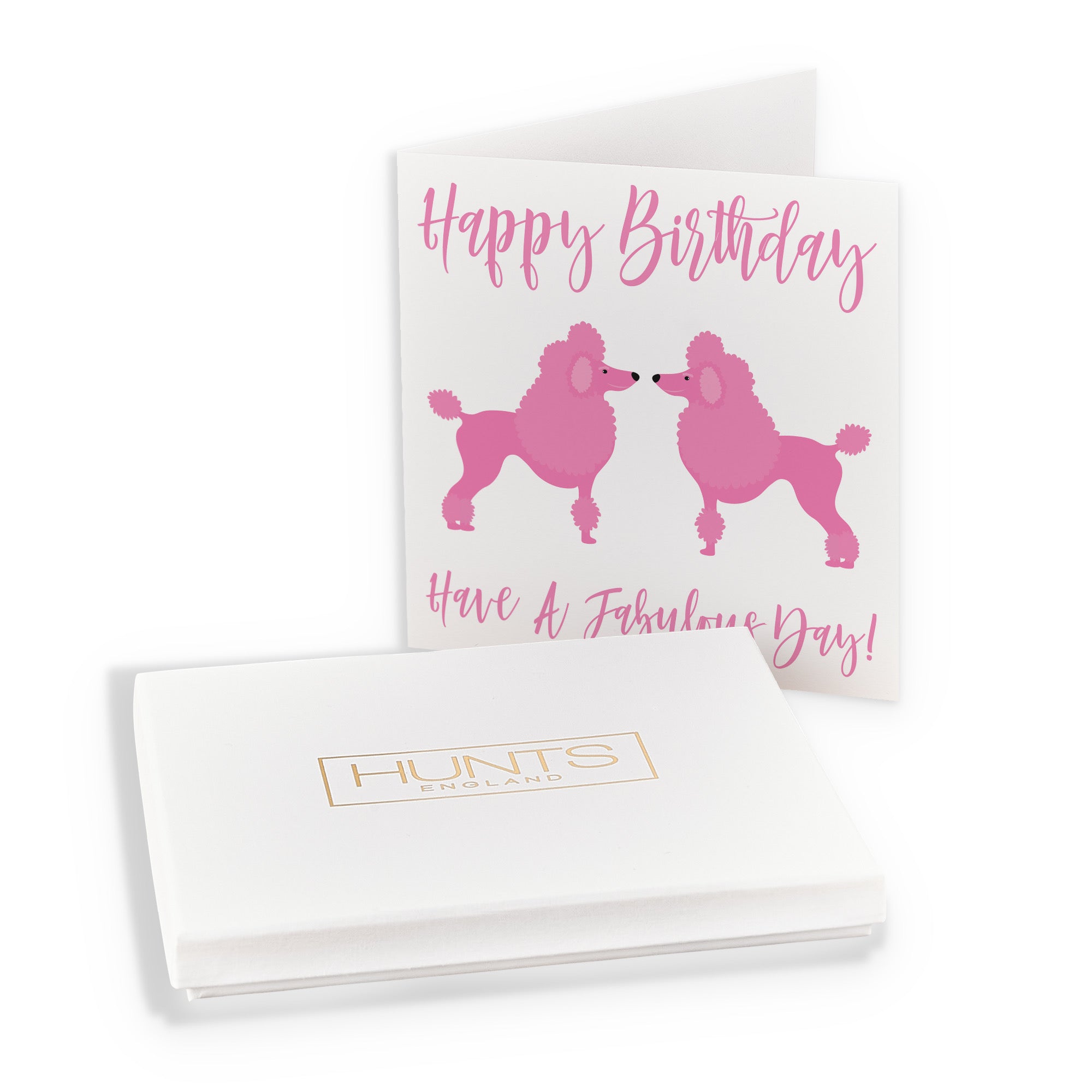 Boxed Pink Poodle Dog Birthday Card Iconic - Default Title (B0D518WB6W)