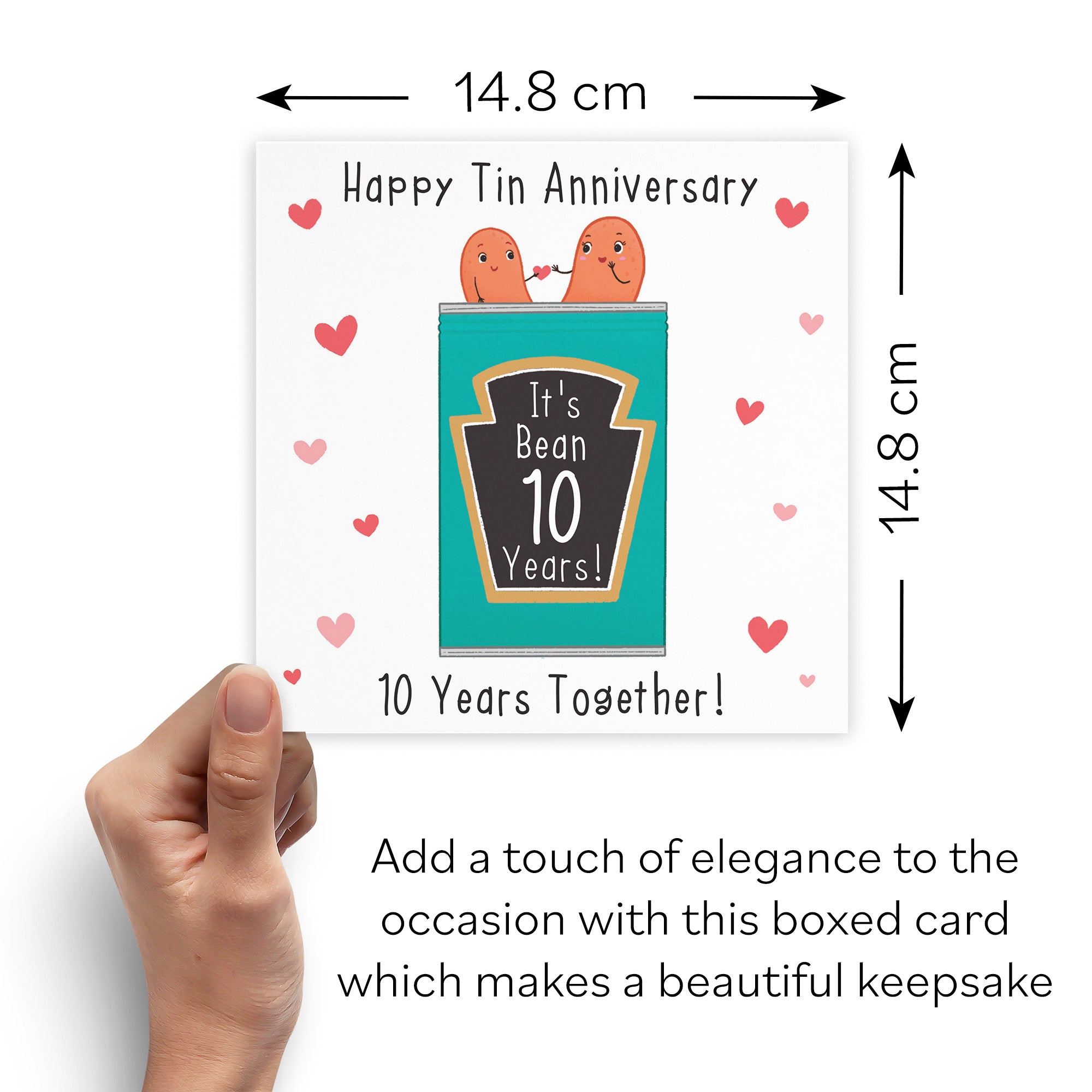 Boxed 10th Bean Anniversary Card Iconic - Default Title (B0D519445V)