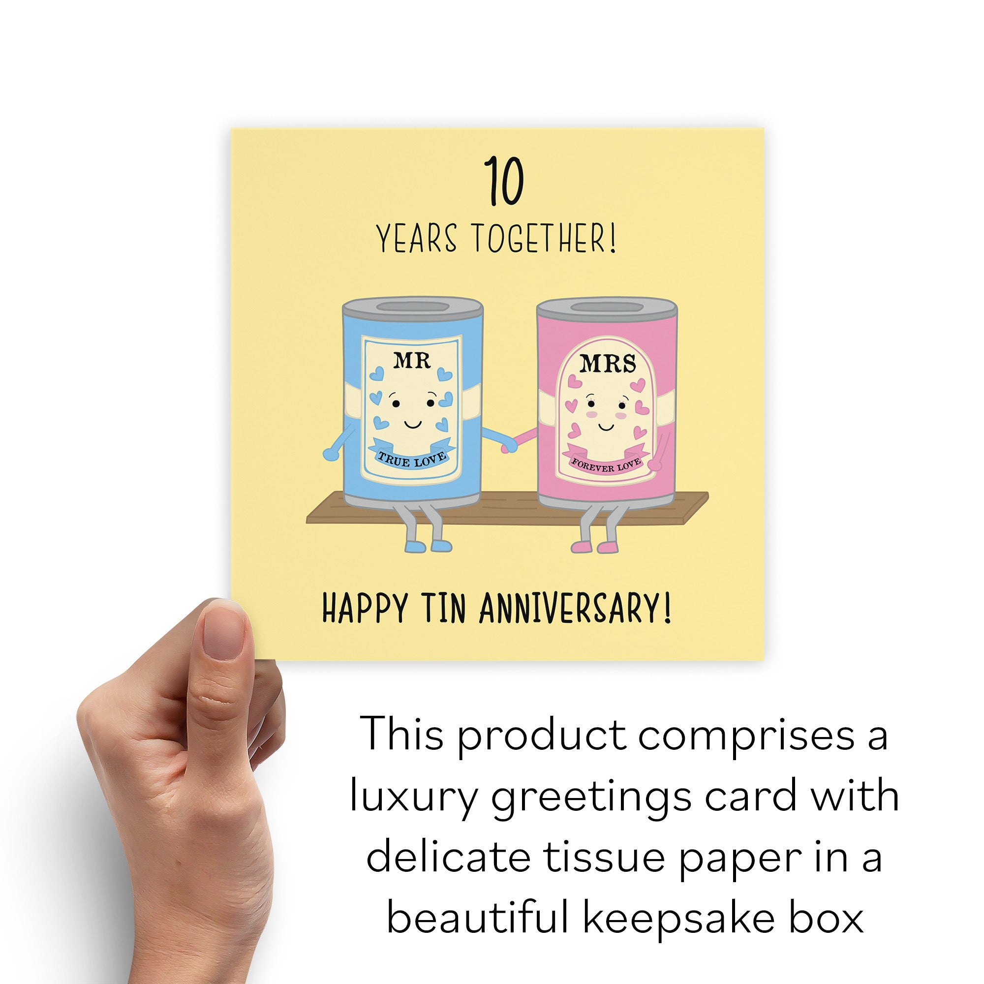 Boxed 10th Tin Anniversary Card Iconic - Default Title (B0D519835G)