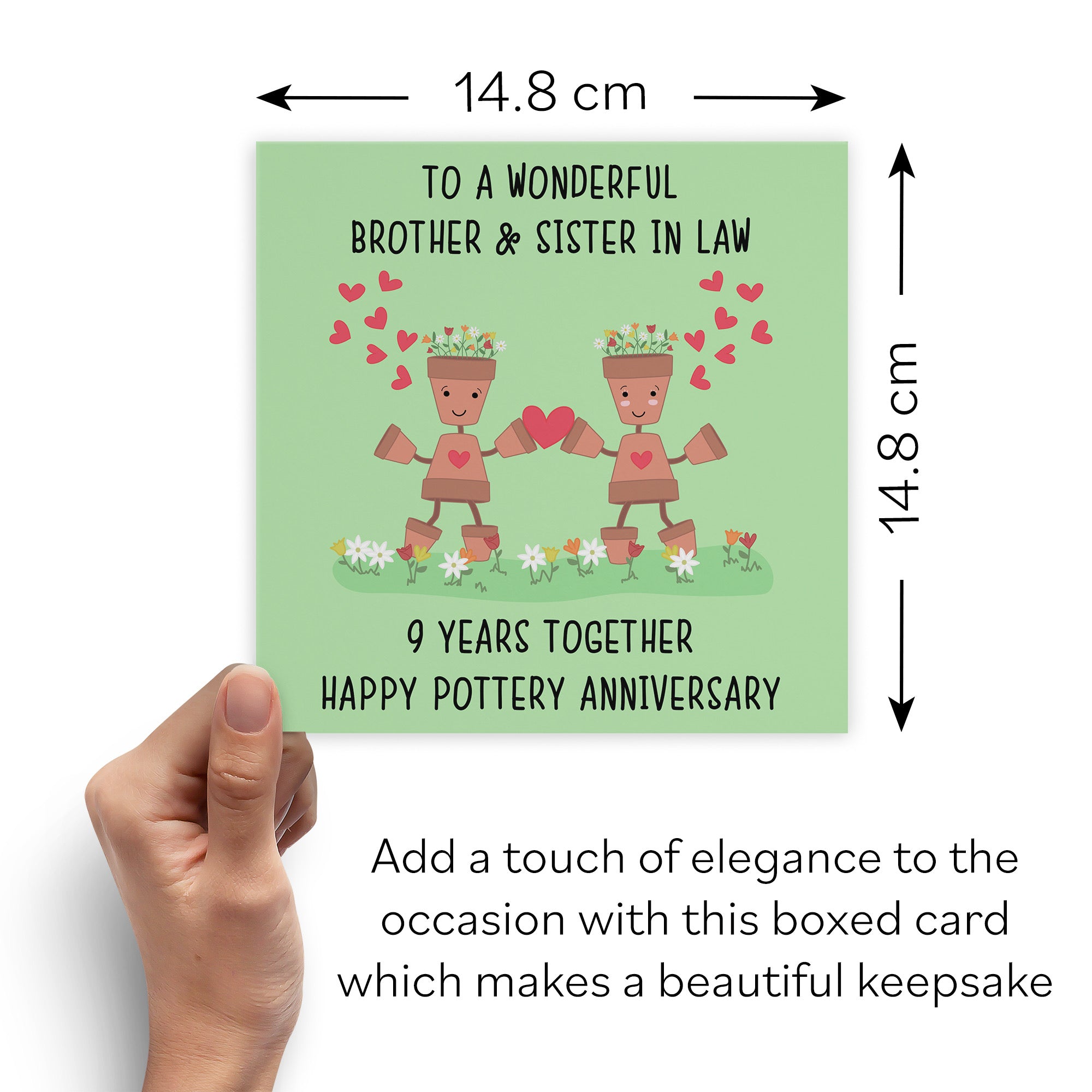 Boxed 9th Brother And Sister In Law Anniversary Card Iconic - Default Title (B0D51B7DDP)