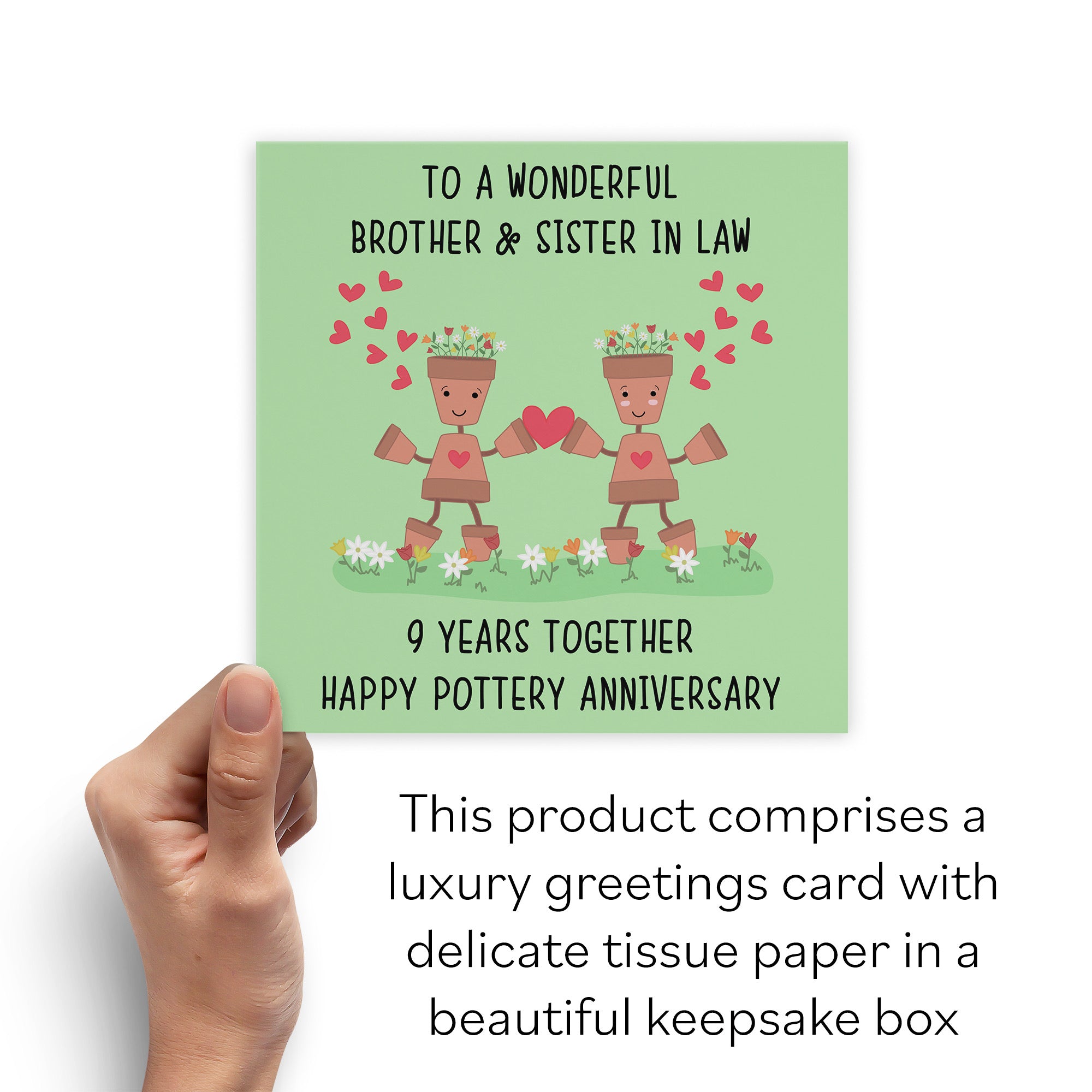 Boxed 9th Brother And Sister In Law Anniversary Card Iconic - Default Title (B0D51B7DDP)