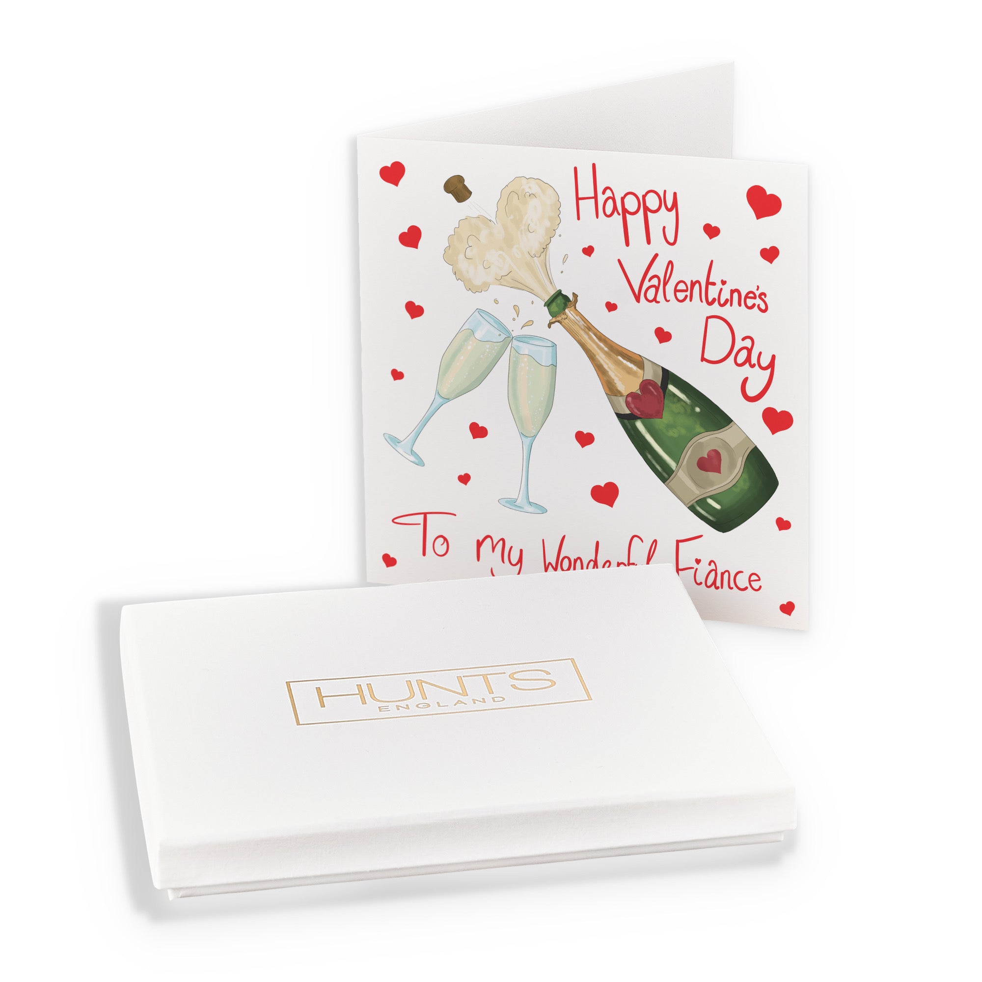 Boxed Fiance Flutes And Hearts Valentine's Day Card Classic - Default Title (B0D51BK5MH)