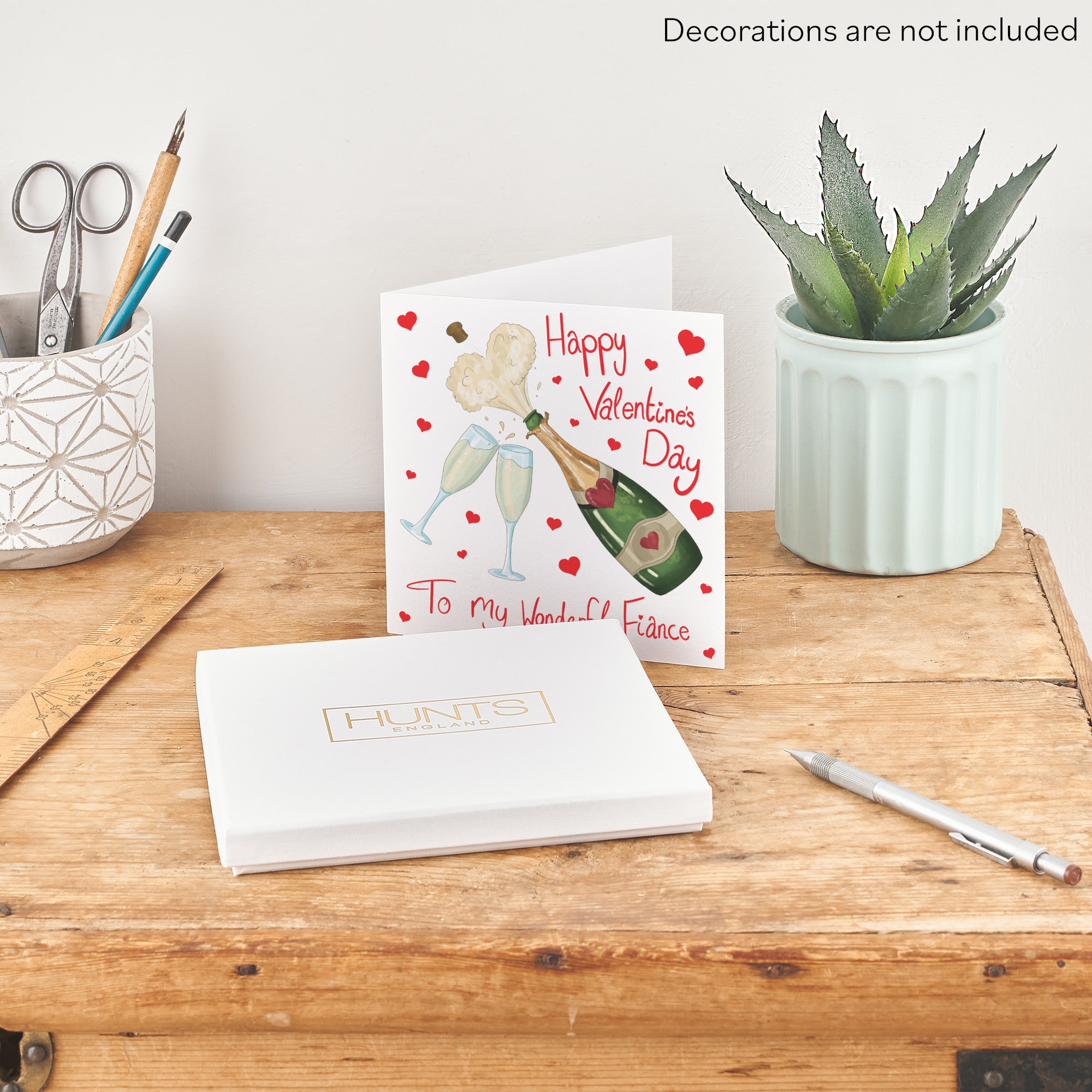 Boxed Fiance Flutes And Hearts Valentine's Day Card Classic - Default Title (B0D51BK5MH)