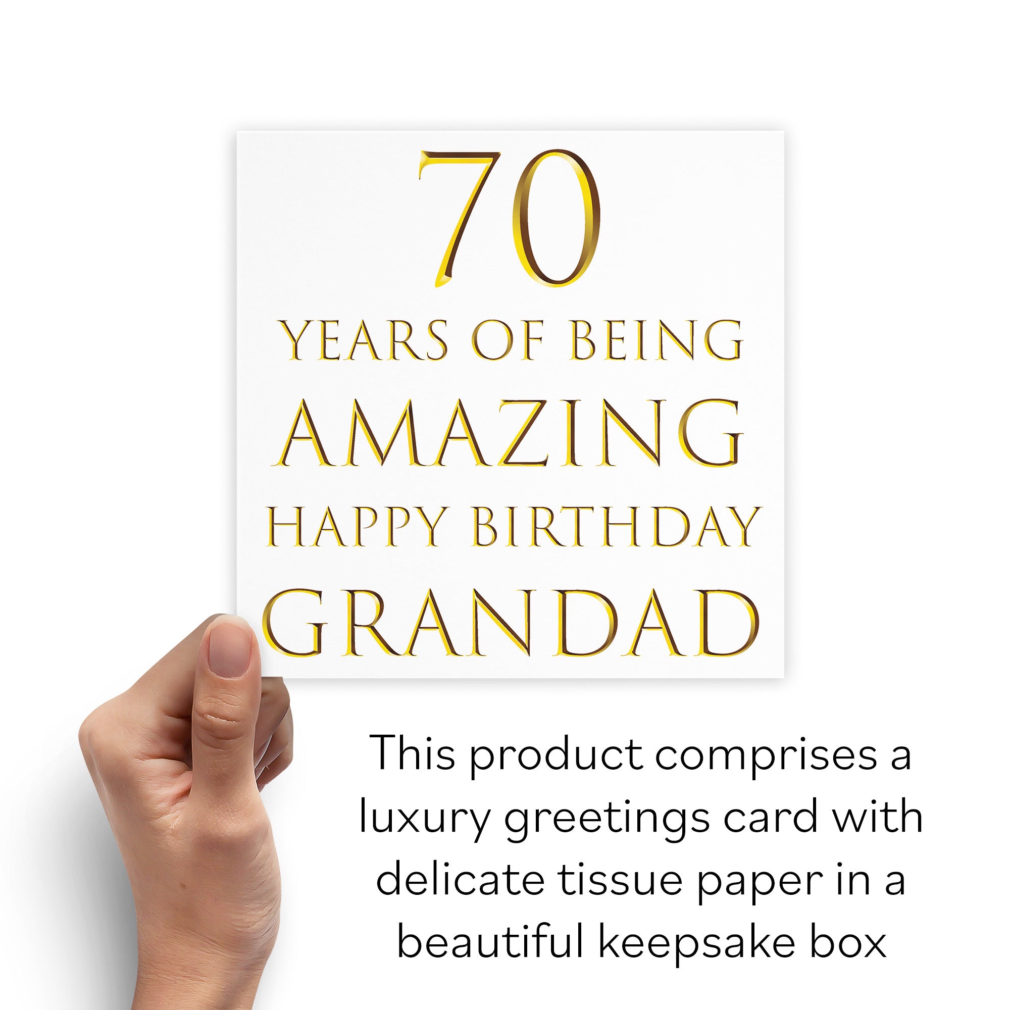 Boxed Grandad 70th Birthday Card Amazing Grandad Milano - Default Title (B0D51BKX6H)