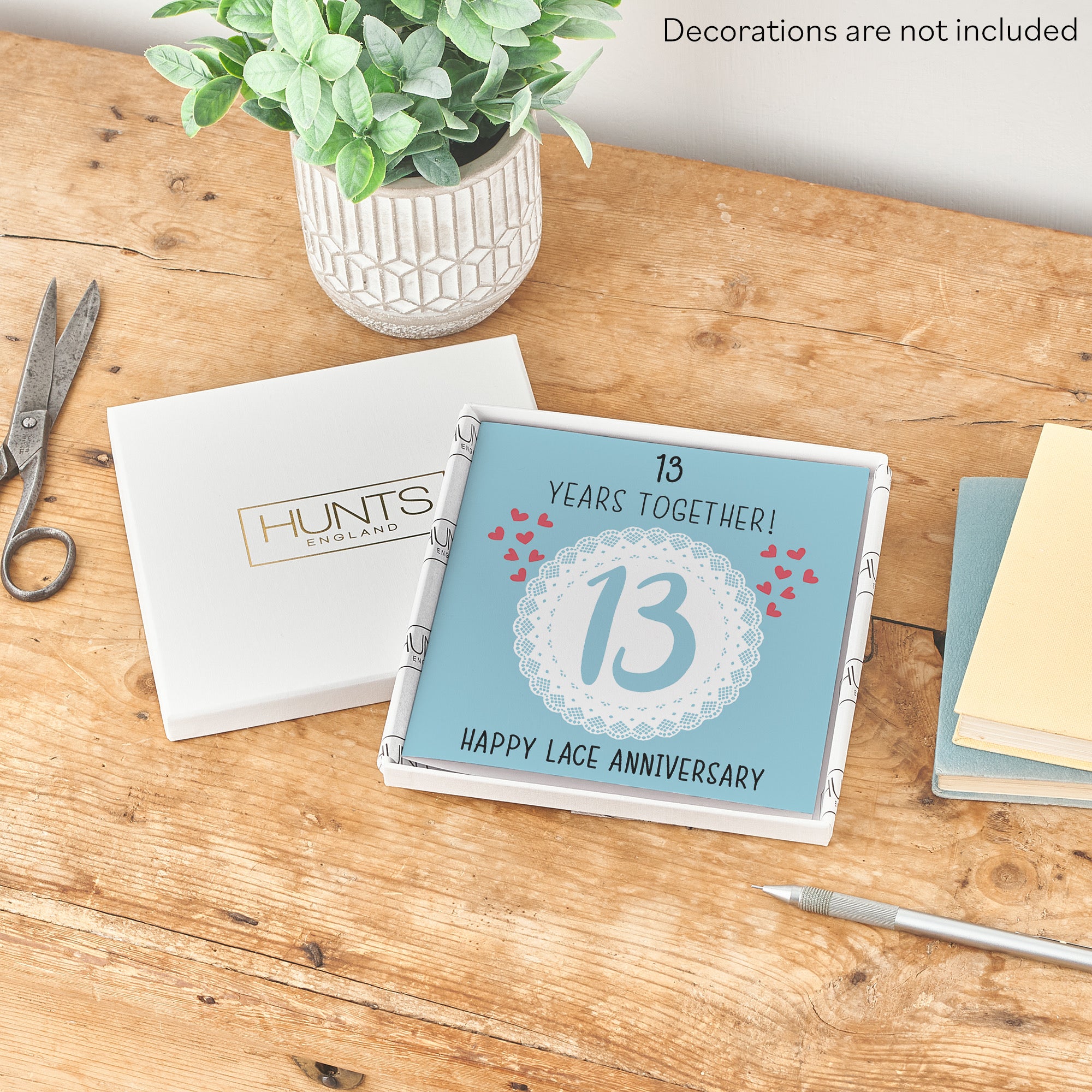 Boxed 13th Lace Anniversary Card Iconic - Default Title (B0D51HG11S)