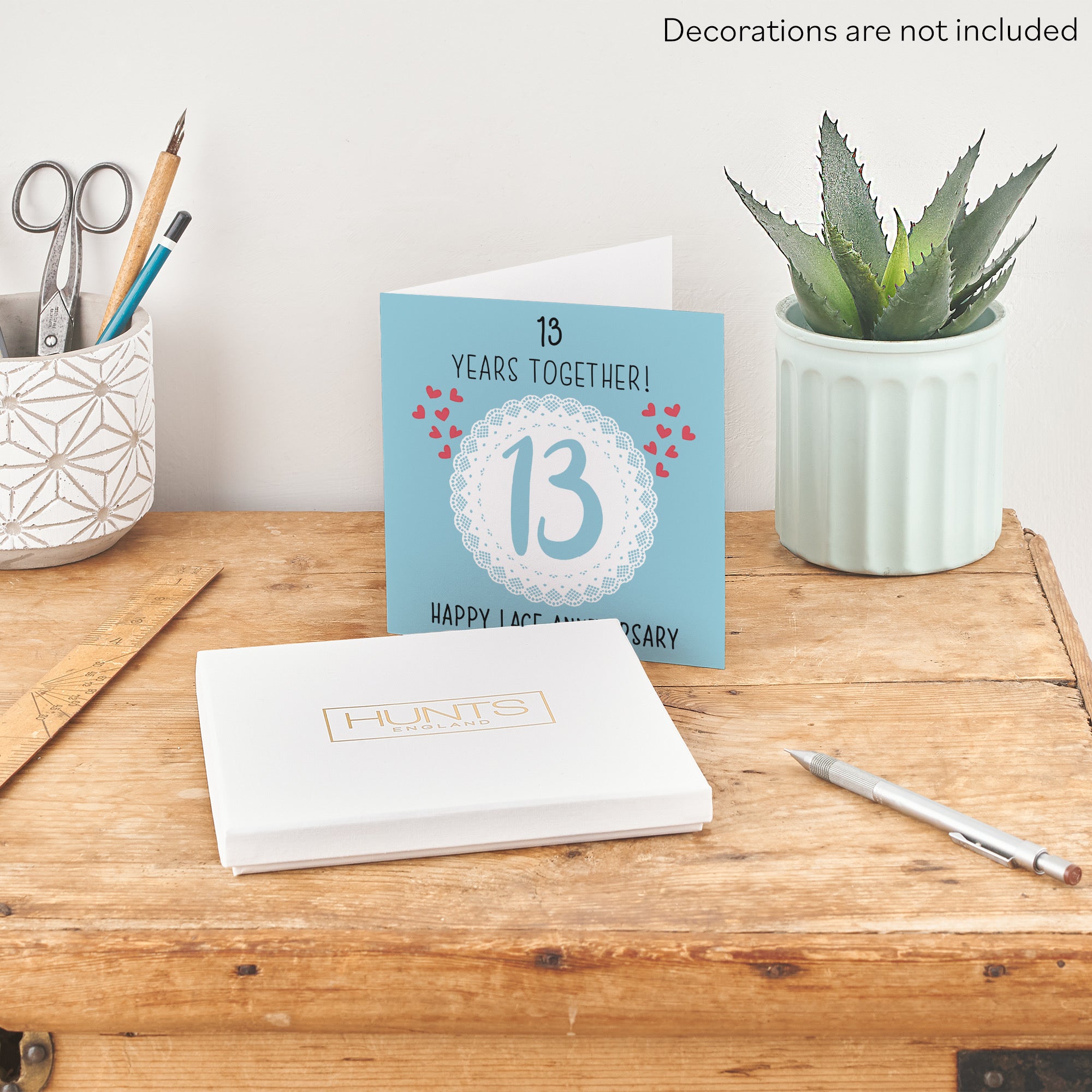 Boxed 13th Lace Anniversary Card Iconic - Default Title (B0D51HG11S)