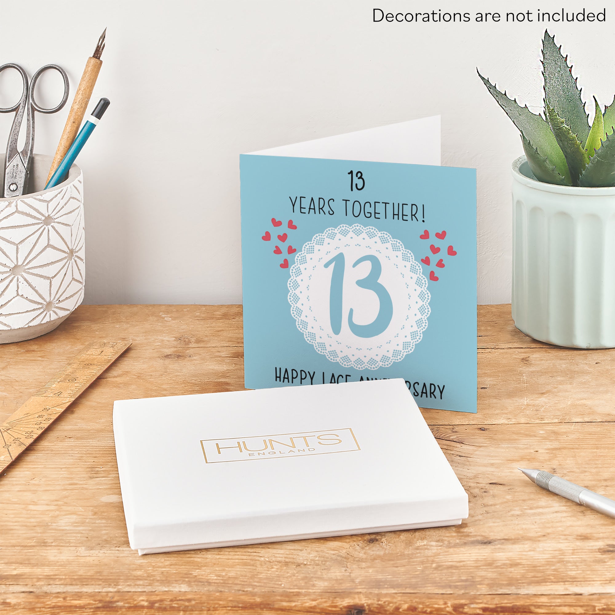 Boxed 13th Lace Anniversary Card Iconic - Default Title (B0D51HG11S)