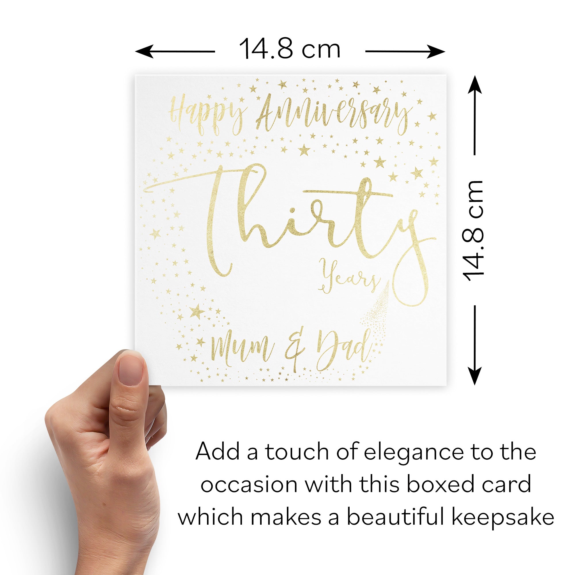 Boxed 30th Mum And Dad Anniversary Card Foil Stars - Default Title (B0D51Z8KT8)