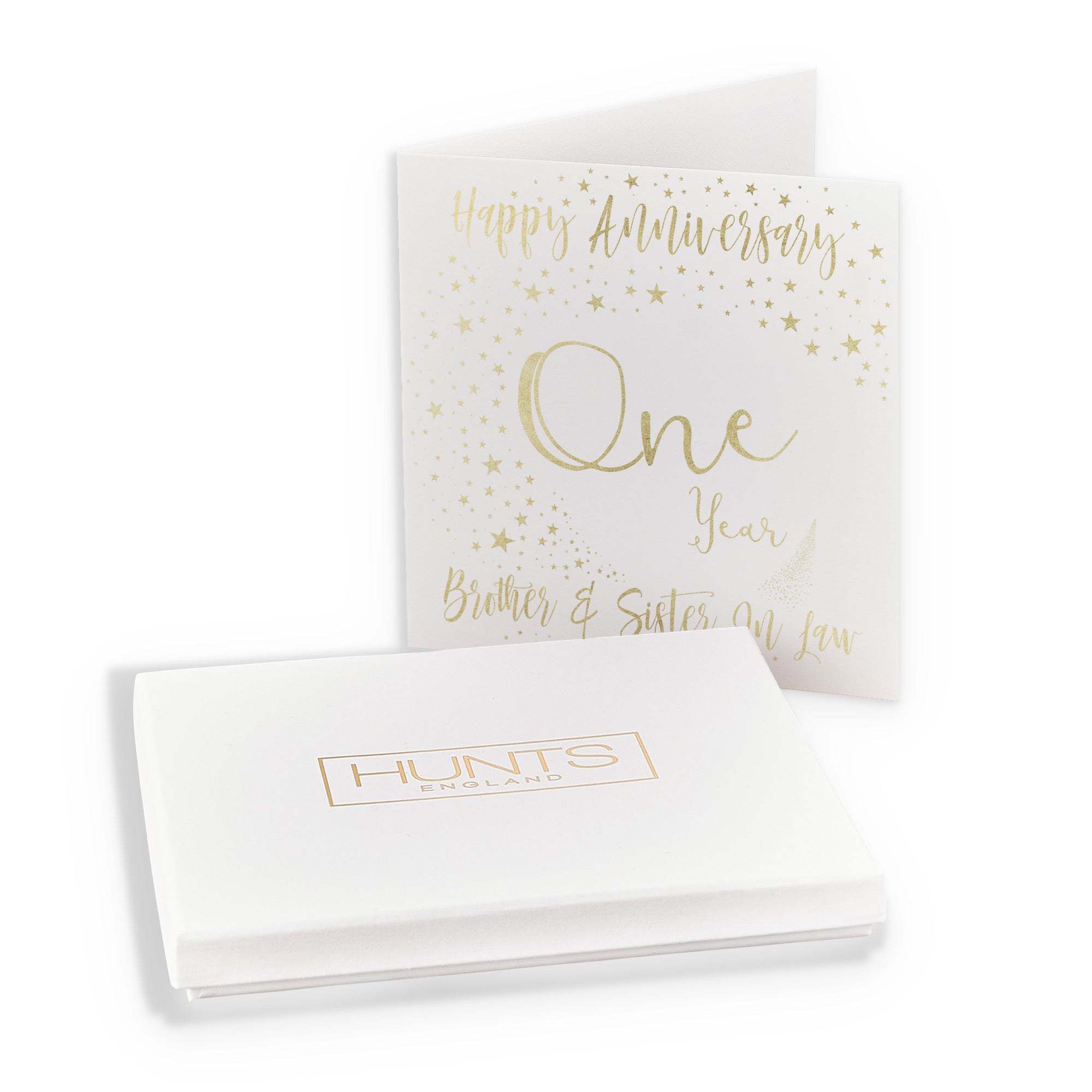 Boxed 1st Brother And Sister In Law Anniversary Card Foil Stars - Default Title (B0D51ZFJPF)