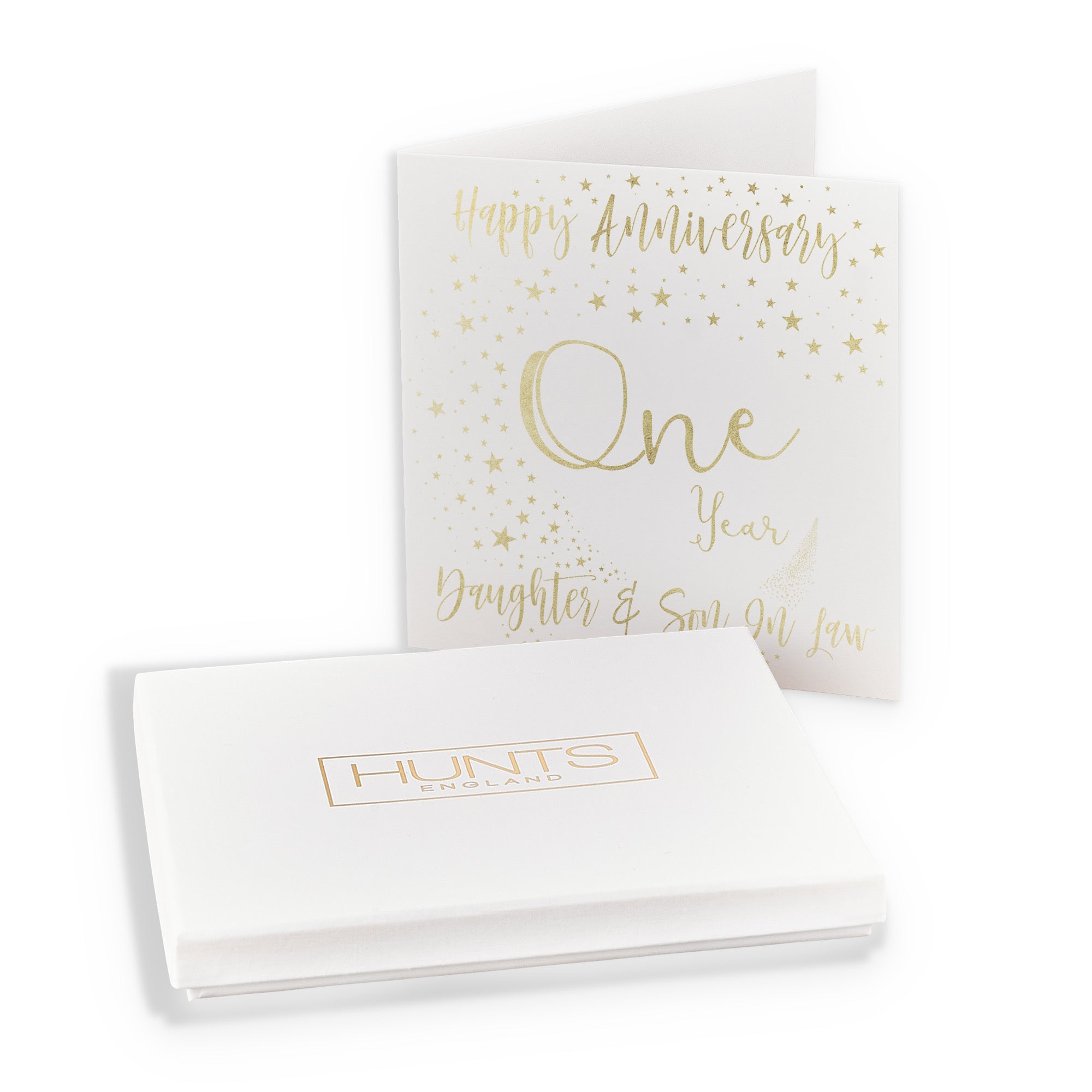 Boxed 1st Daughter And Son In Law Anniversary Card Foil Stars - Default Title (B0D52349VJ)