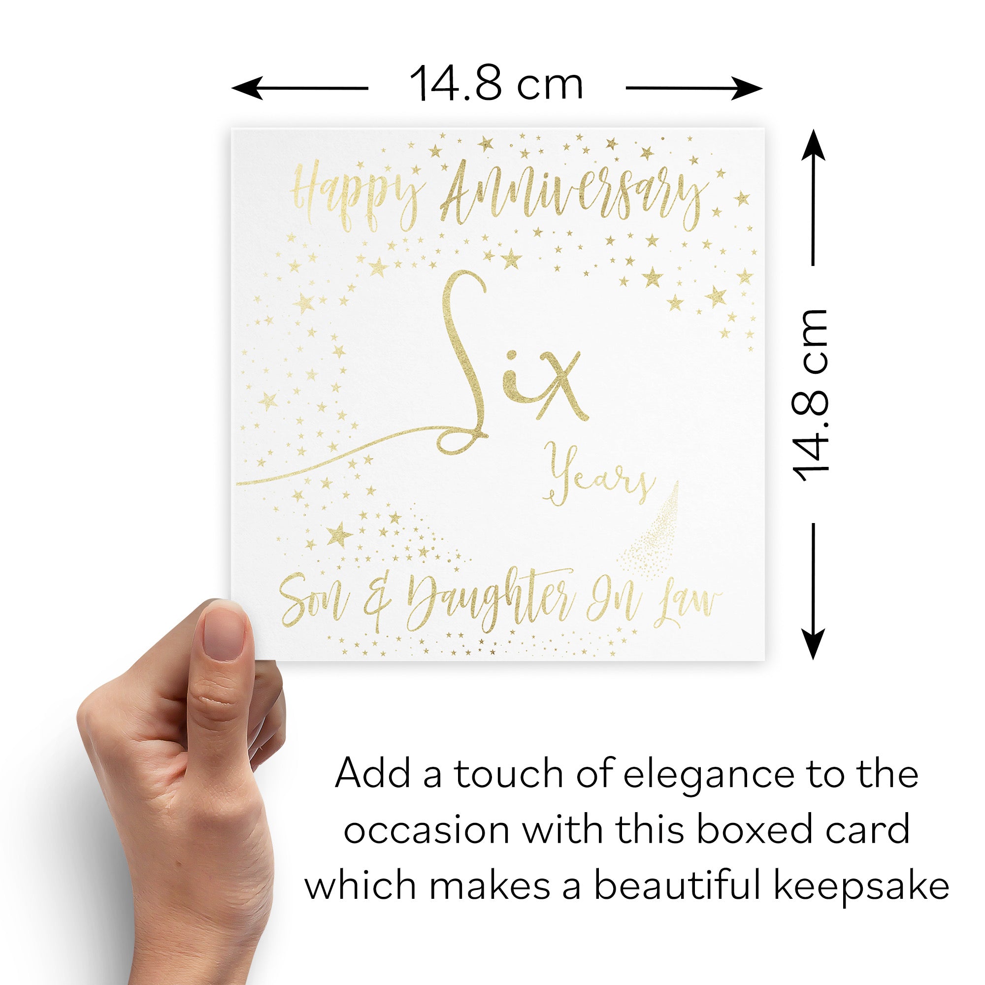 Boxed 6th Son And Daughter In Law Anniversary Card Foil Stars - Default Title (B0D52396W4)