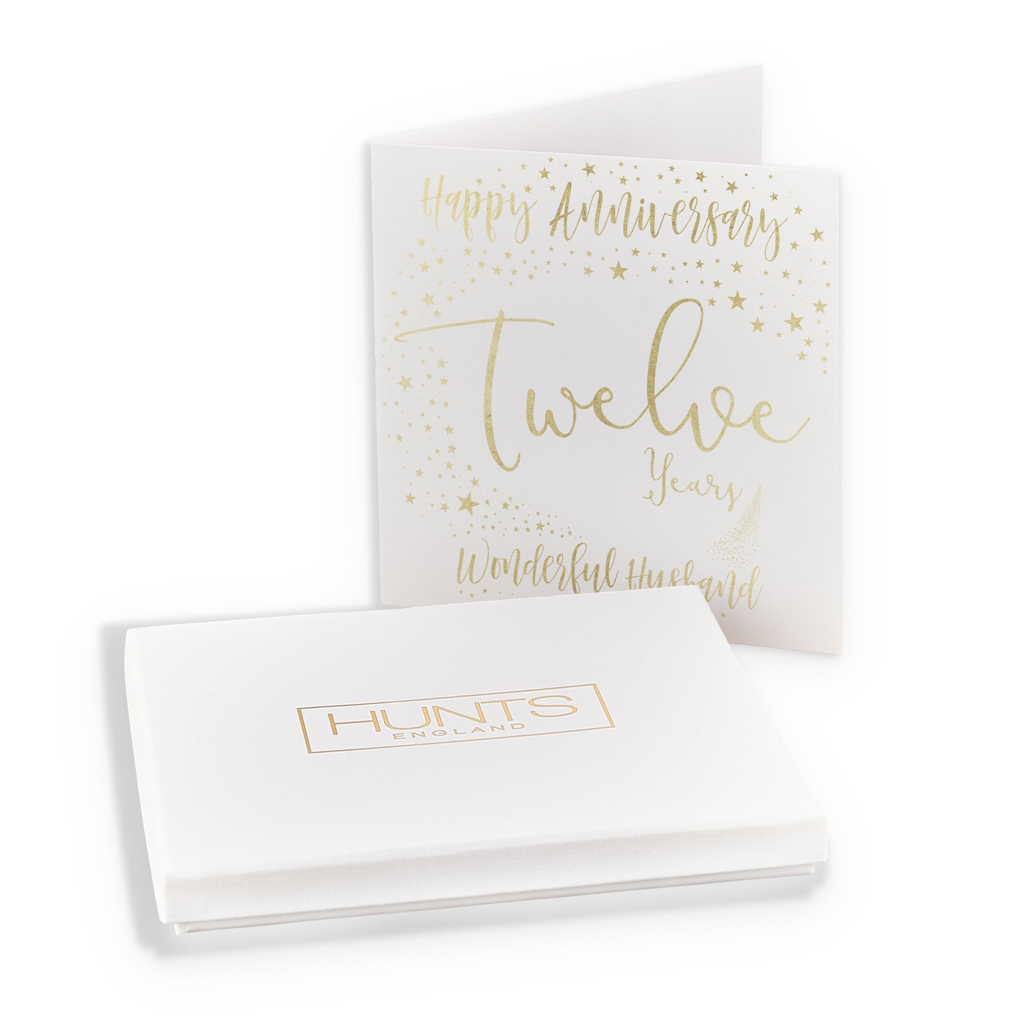 Boxed 12th Husband Anniversary Card Foil Stars - Default Title (B0D524ZG9T)