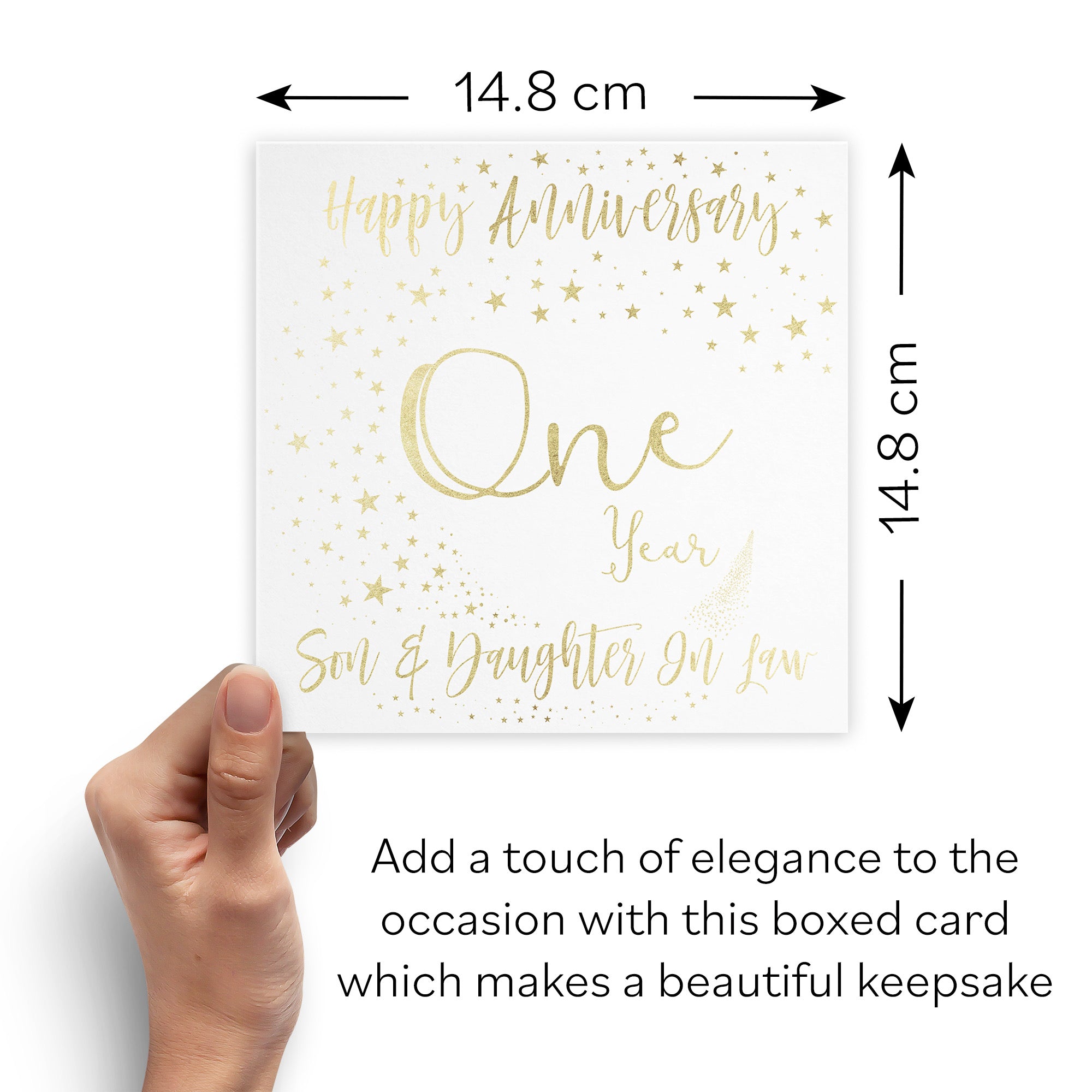 Boxed 1st Son And Daughter In Law Anniversary Card Foil Stars - Default Title (B0D524ZG9V)