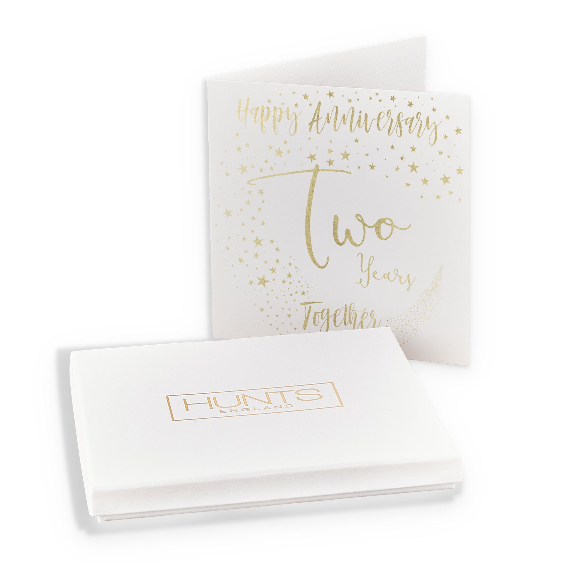 Boxed 2nd Anniversary Card Foil Stars - Default Title (B0D526Y581)