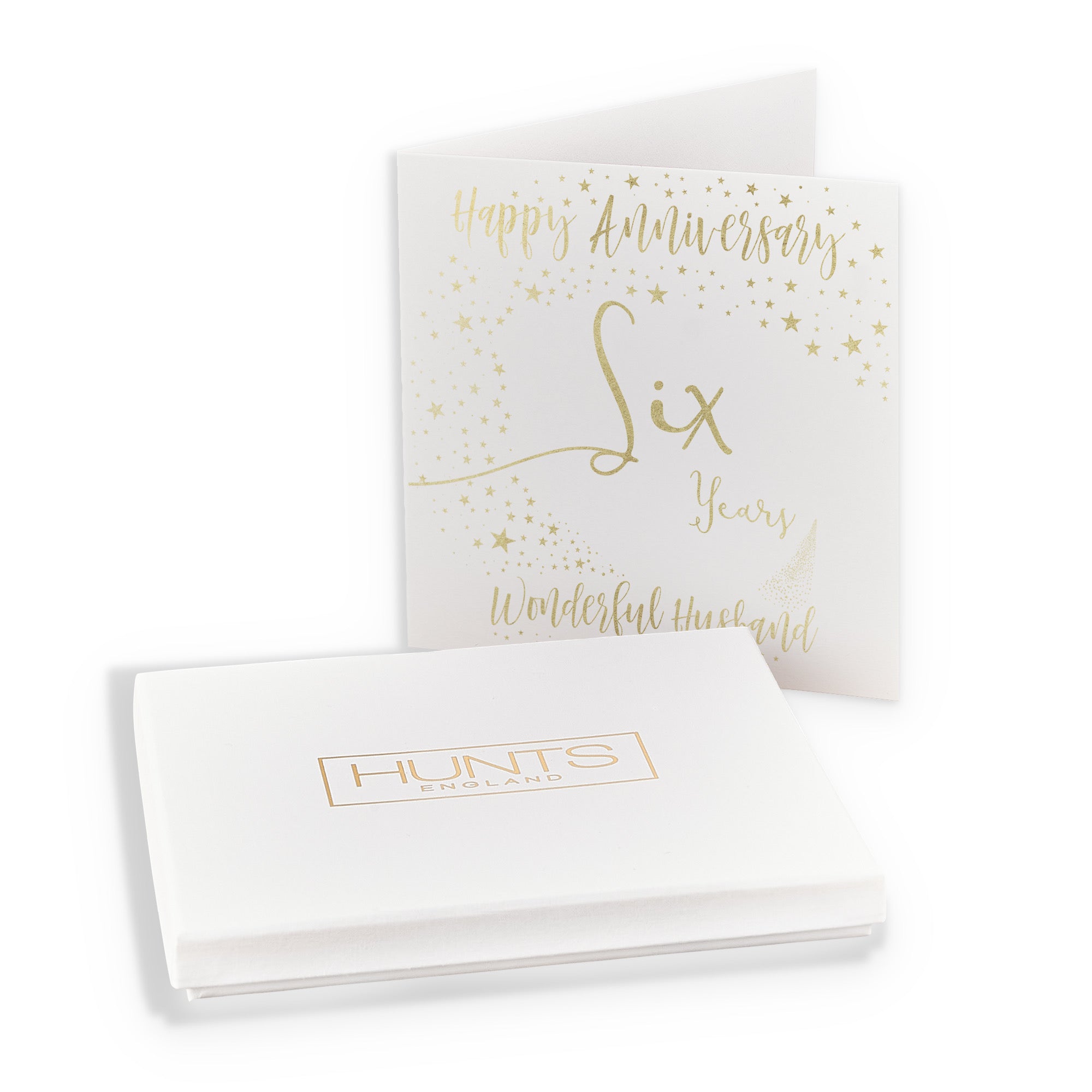 Boxed 6th Husband Anniversary Card Foil Stars - Default Title (B0D52GCGH9)