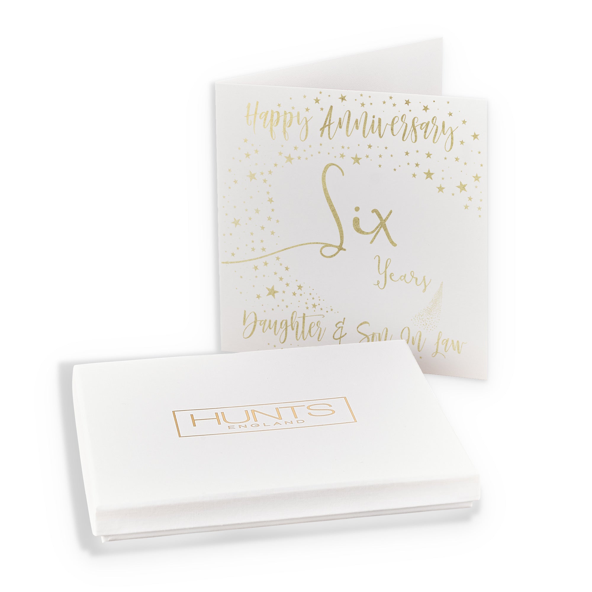 Boxed 6th Daughter And Son In Law Anniversary Card Foil Stars - Default Title (B0D52RS7C4)