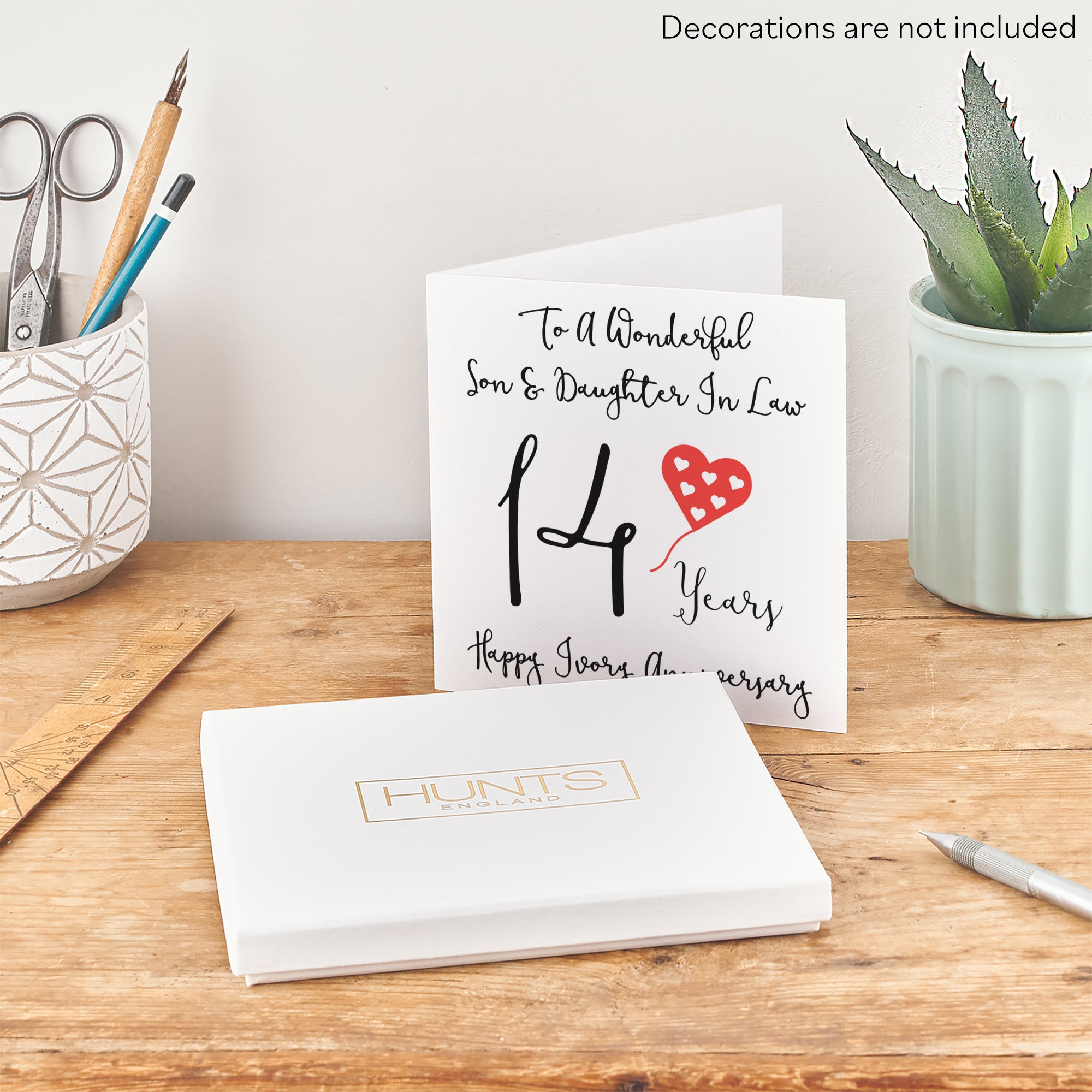 Boxed 14th Son And Daughter In Law Anniversary Card Love Heart - Default Title (B0D547R7KB)