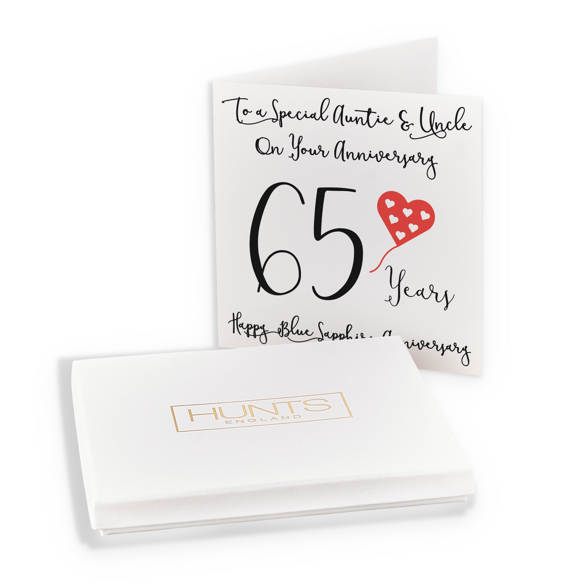 Boxed 65th Auntie And Uncle Anniversary Card Love Heart - Default Title (B0D5482P92)