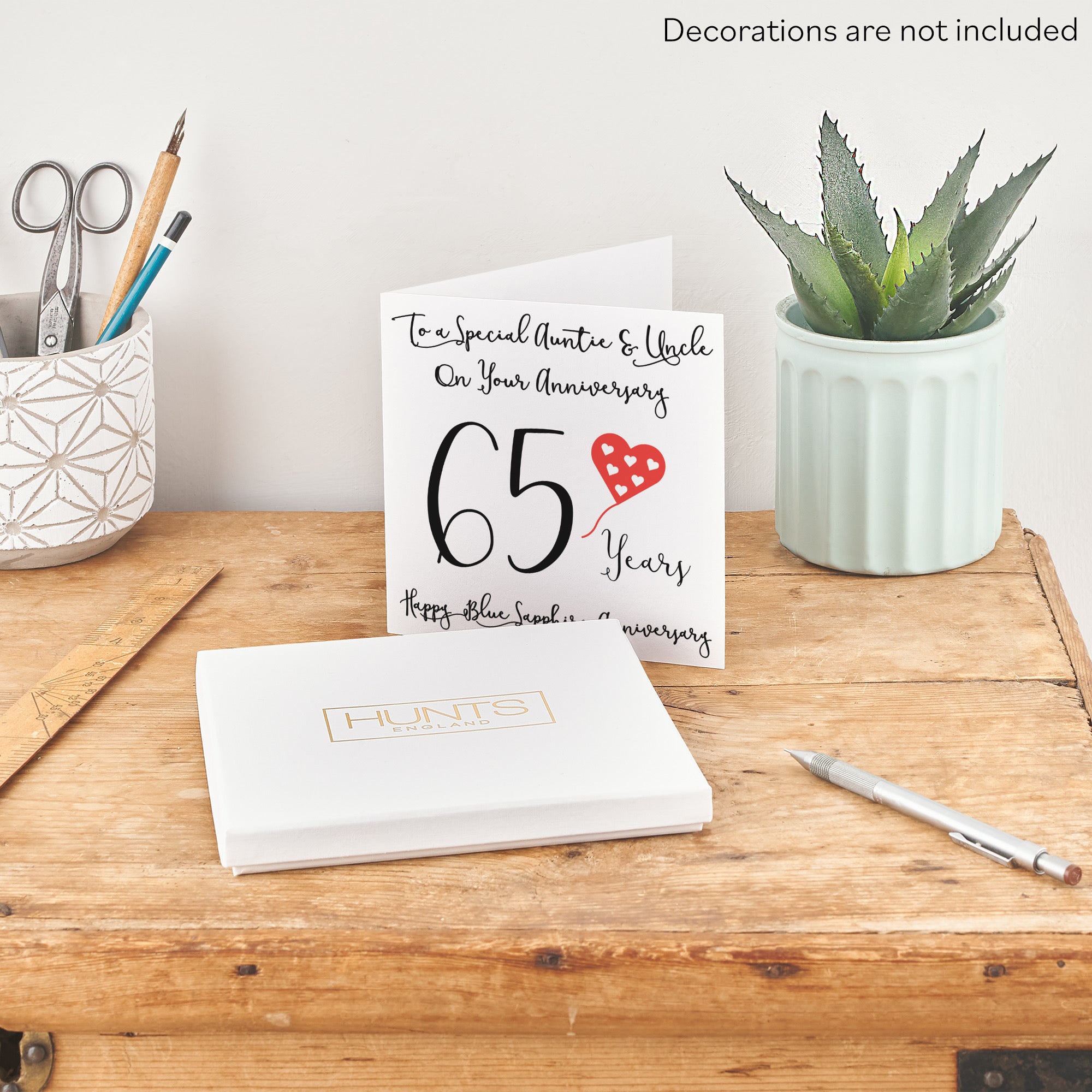 Boxed 65th Auntie And Uncle Anniversary Card Love Heart - Default Title (B0D5482P92)