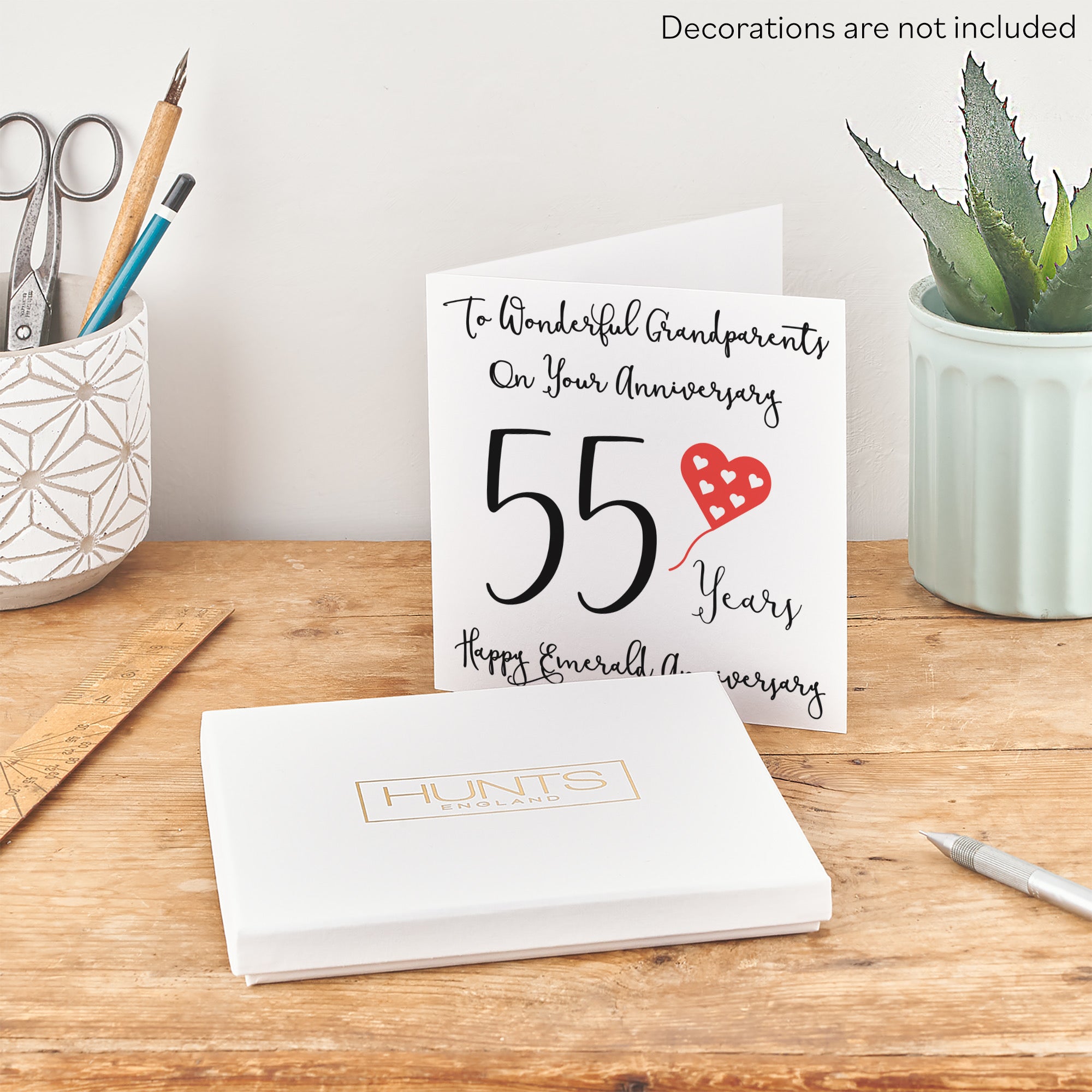 Boxed 55th Grandparents Anniversary Card Love Heart - Default Title (B0D5483T53)