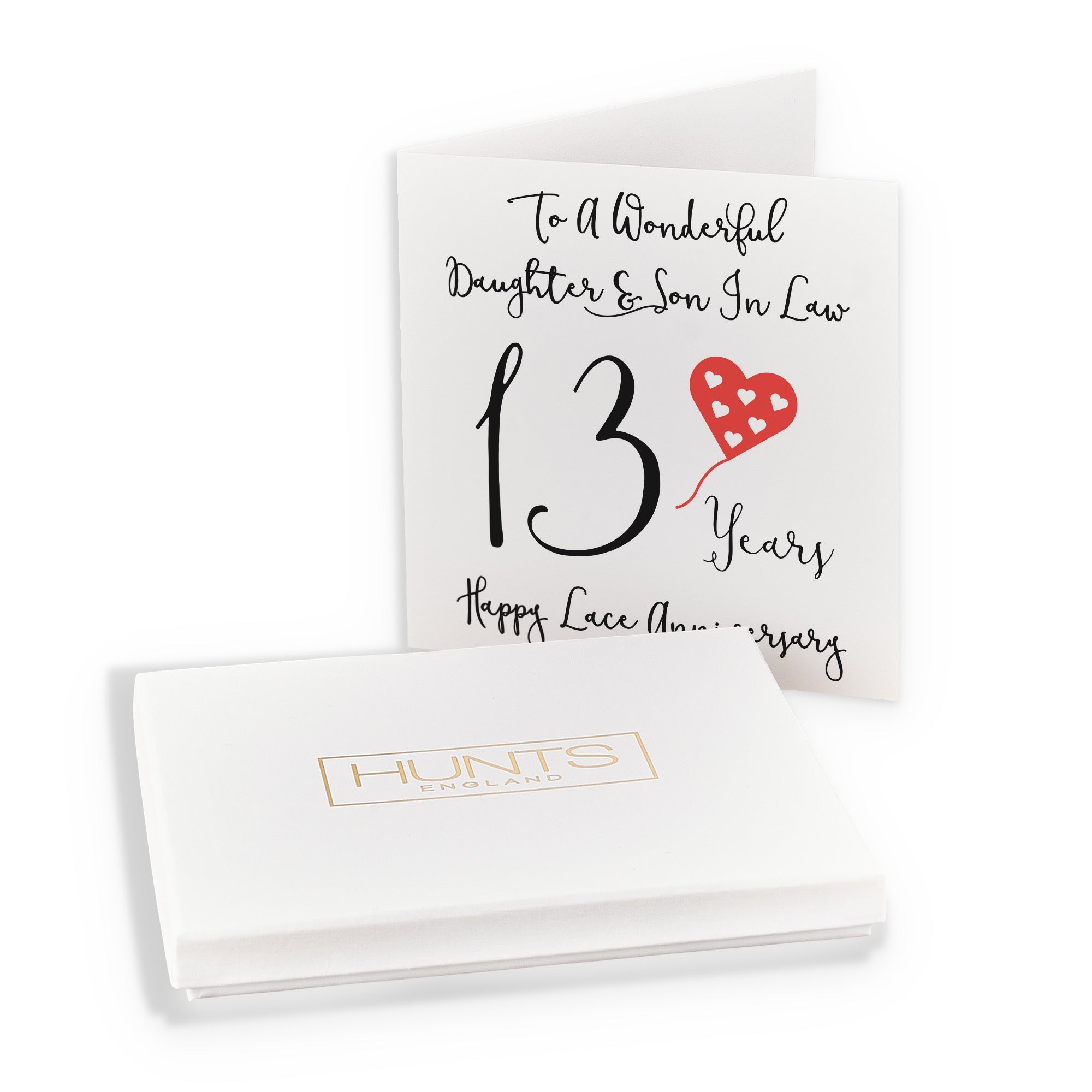 Boxed 13th Daughter And Son In Law Anniversary Card Love Heart - Default Title (B0D548F9MG)