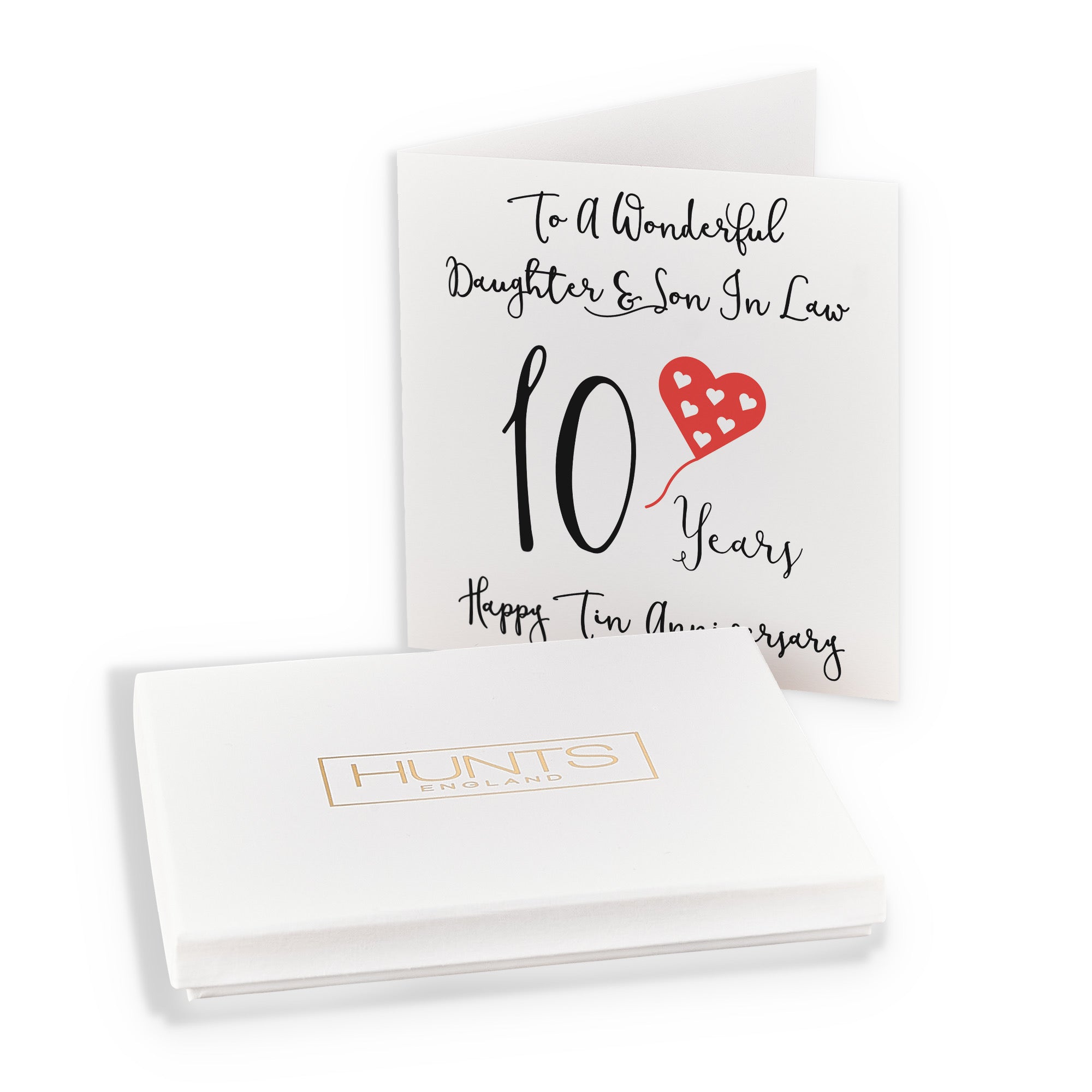 Boxed 10th Daughter And Son In Law Anniversary Card Love Heart - Default Title (B0D548T1WP)