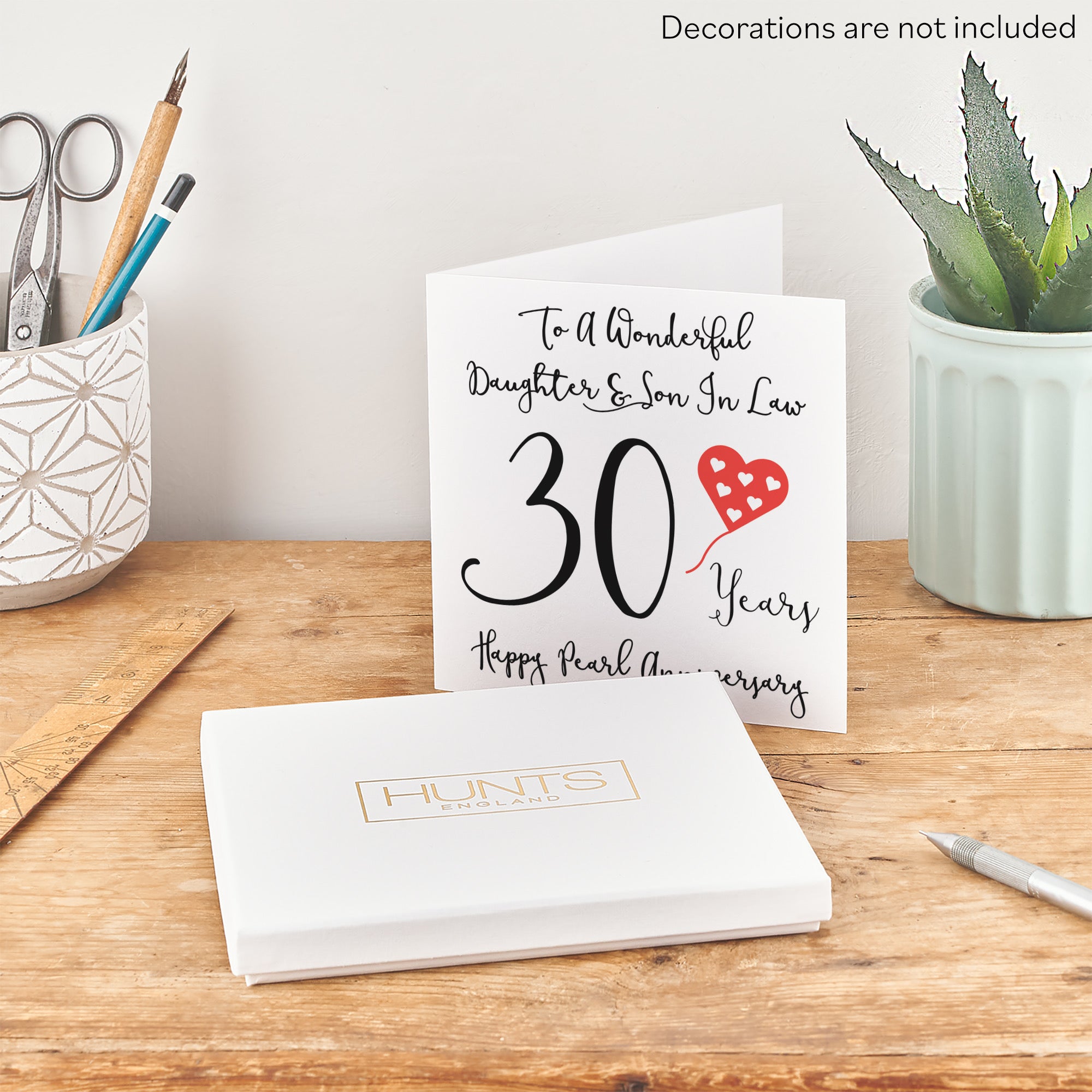 Boxed 30th Daughter And Son In Law Anniversary Card Love Heart - Default Title (B0D548X5D9)