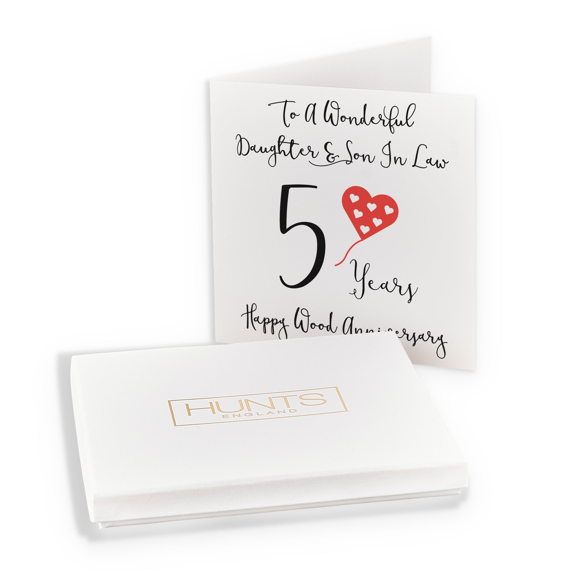 Boxed 5th Daughter And Son In Law Anniversary Card Love Heart - Default Title (B0D548YMMD)