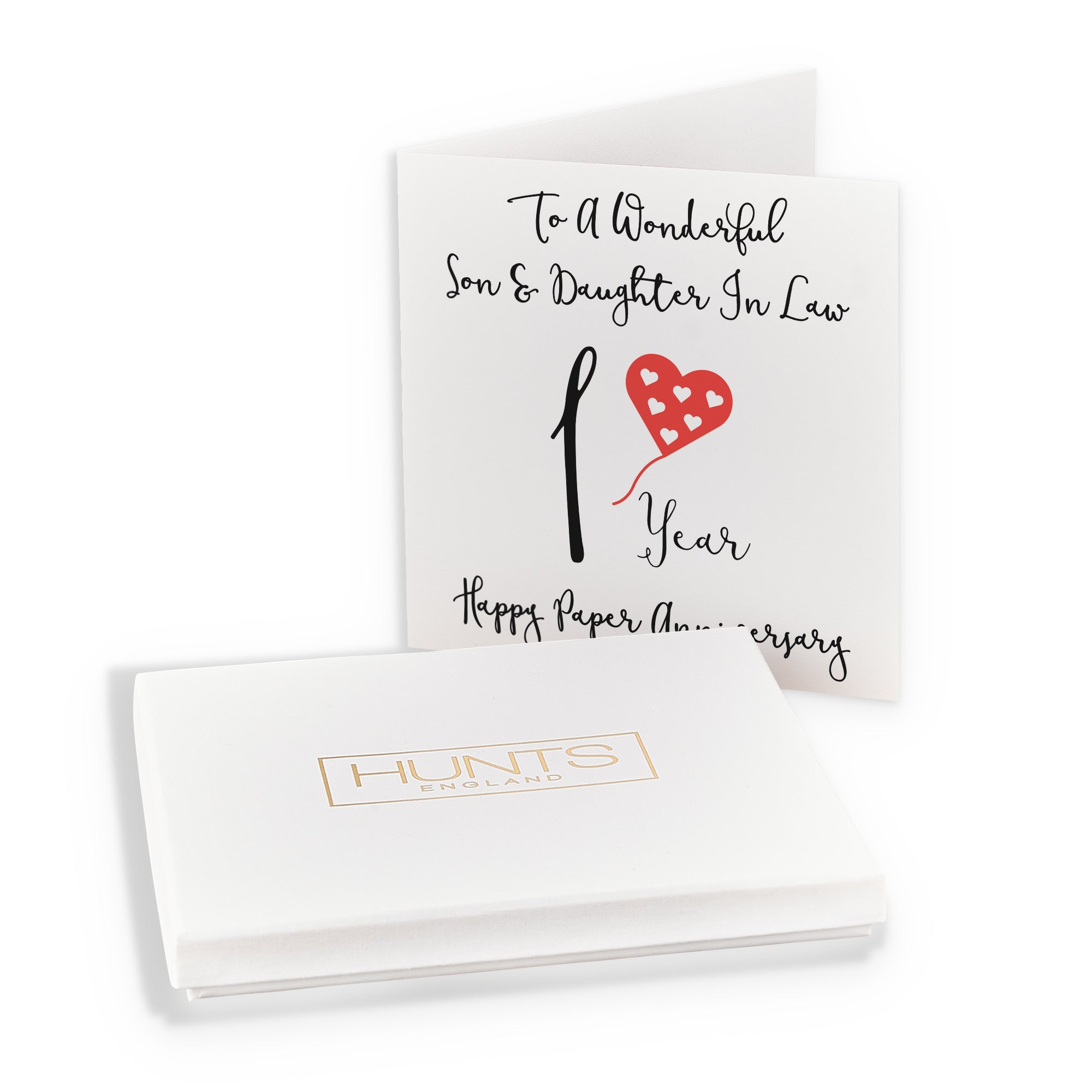 Boxed 1st Son And Daughter In Law Anniversary Card Love Heart - Default Title (B0D549J37Z)