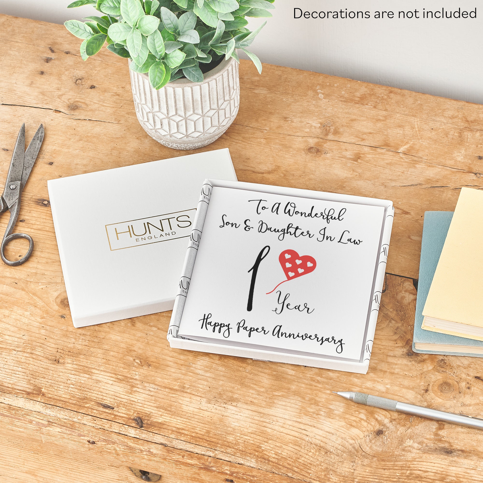 Boxed 1st Son And Daughter In Law Anniversary Card Love Heart - Default Title (B0D549J37Z)