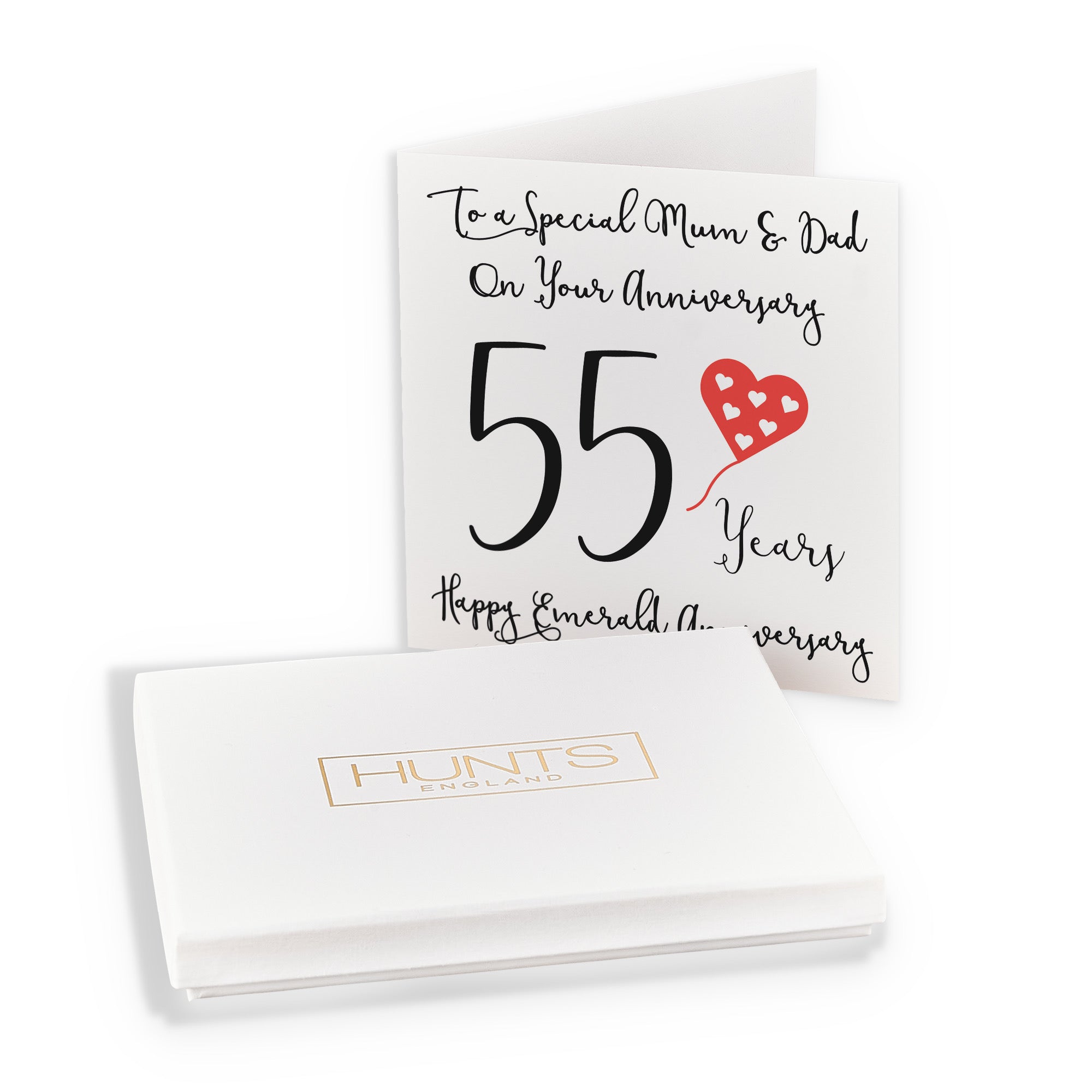 Boxed 55th Mum And Dad Anniversary Card Love Heart - Default Title (B0D549J39F)