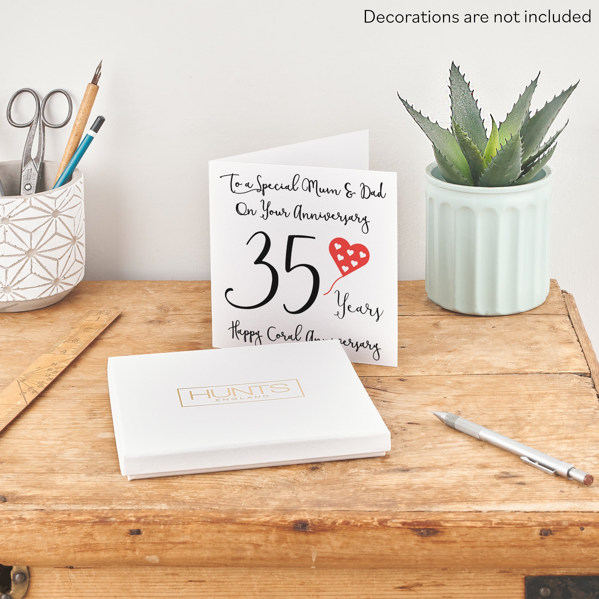 Boxed 35th Mum And Dad Anniversary Card Love Heart - Default Title (B0D549Q49Y)