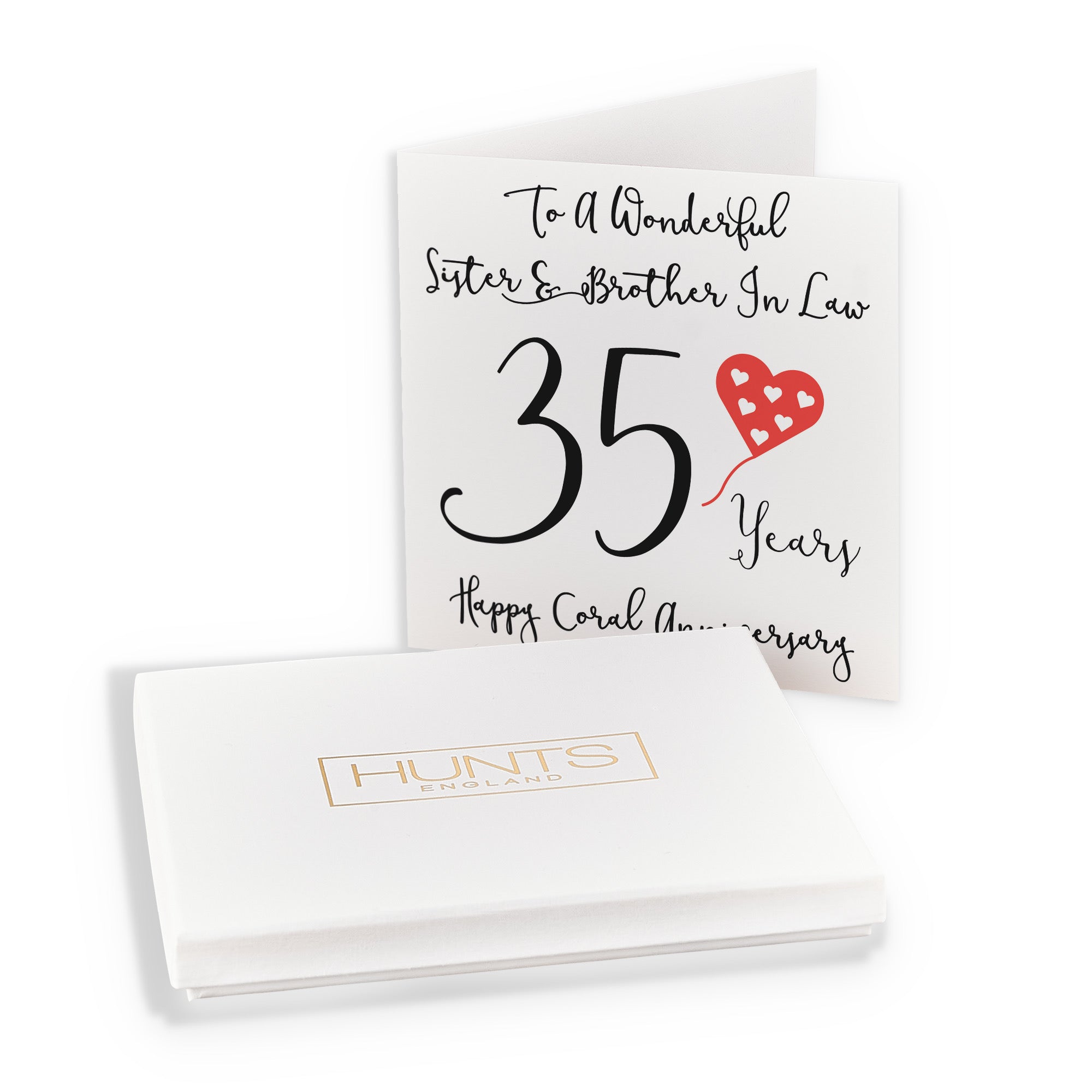 Boxed 35th Sister And Brother In Law Anniversary Card Love Heart - Default Title (B0D549QH84)