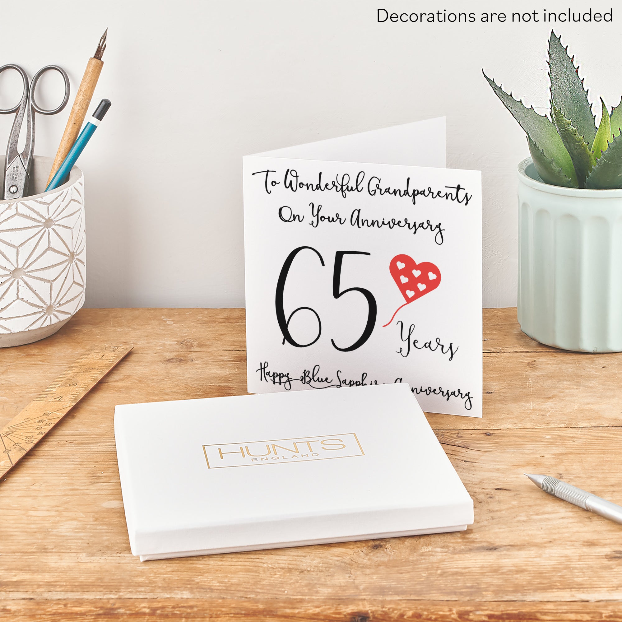 Boxed 65th Grandparents Anniversary Card Love Heart - Default Title (B0D54B1HTV)