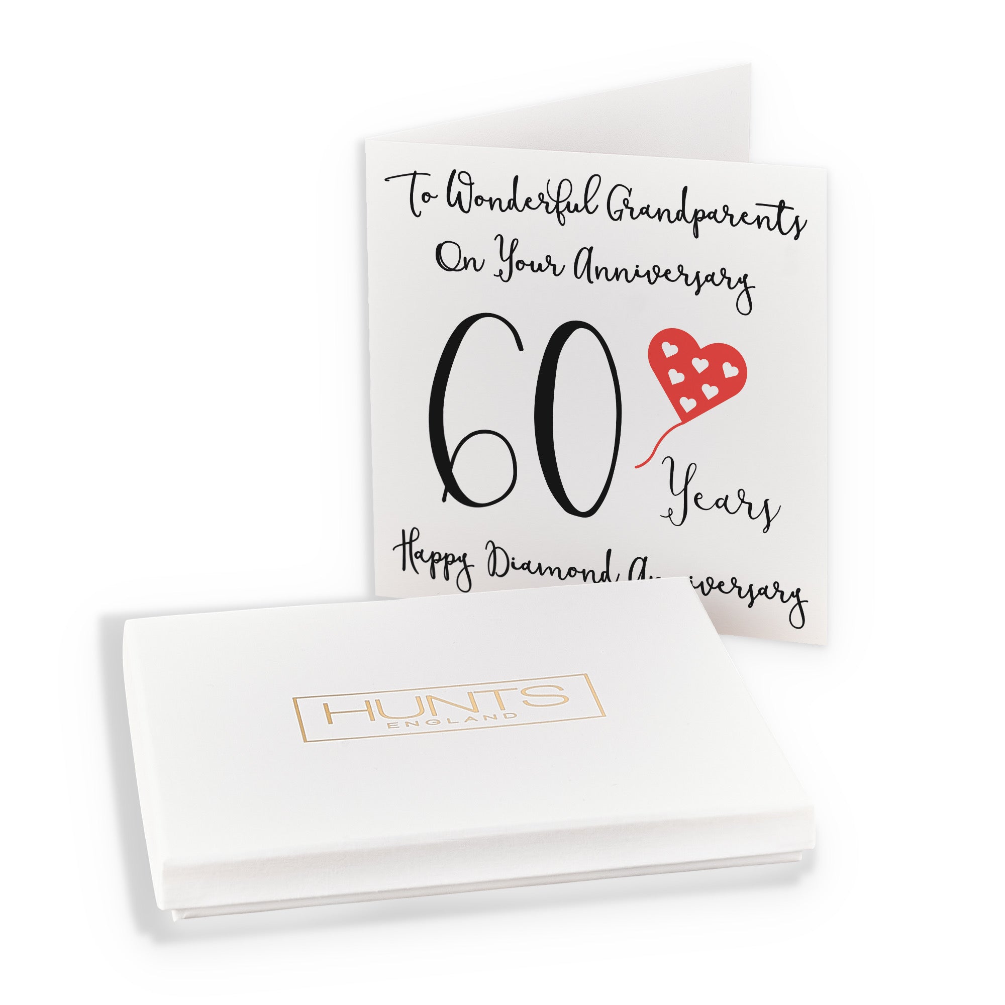 Boxed 60th Grandparents Anniversary Card Love Heart - Default Title (B0D54B3K81)