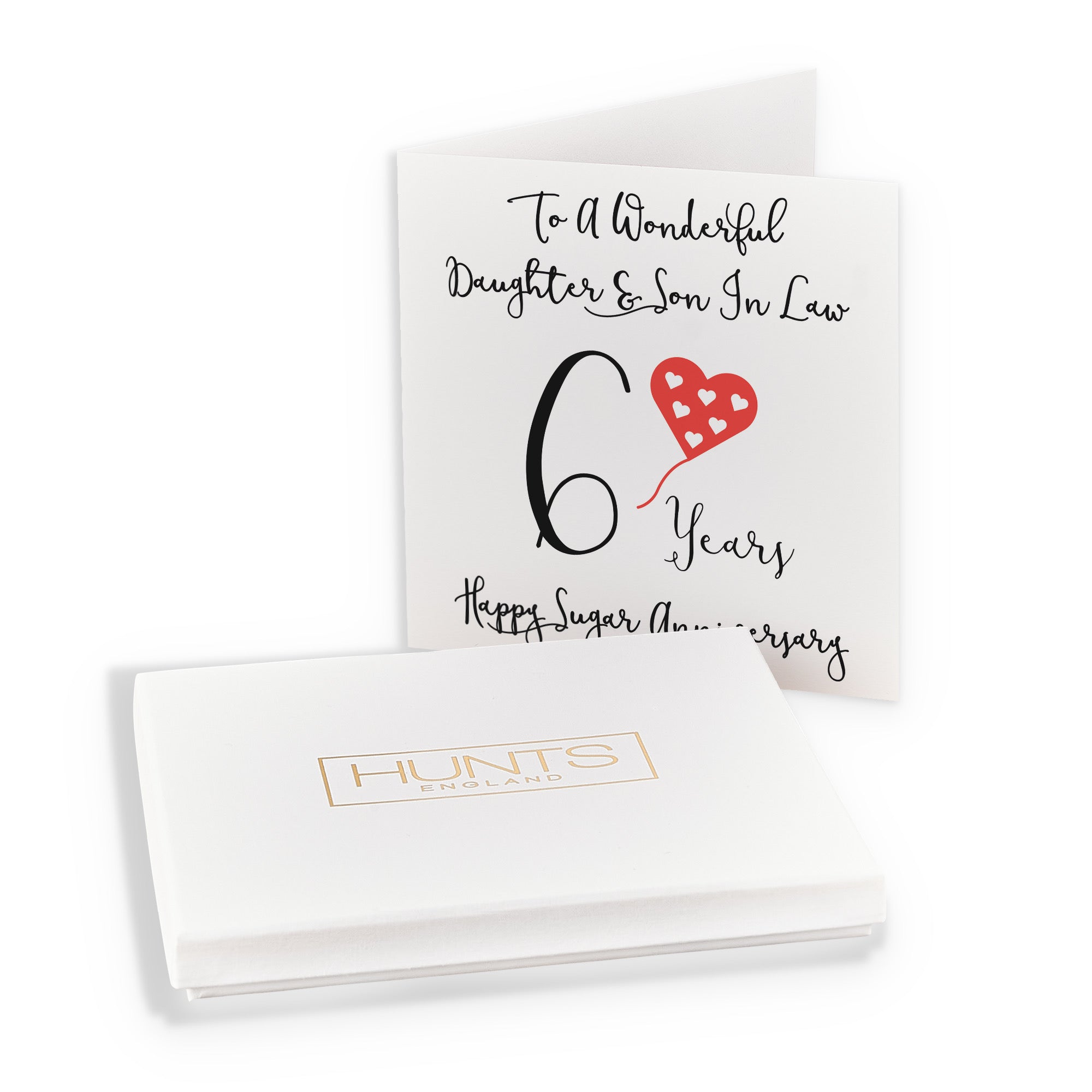 Boxed 6th Daughter And Son In Law Anniversary Card Love Heart - Default Title (B0D54BCVTR)