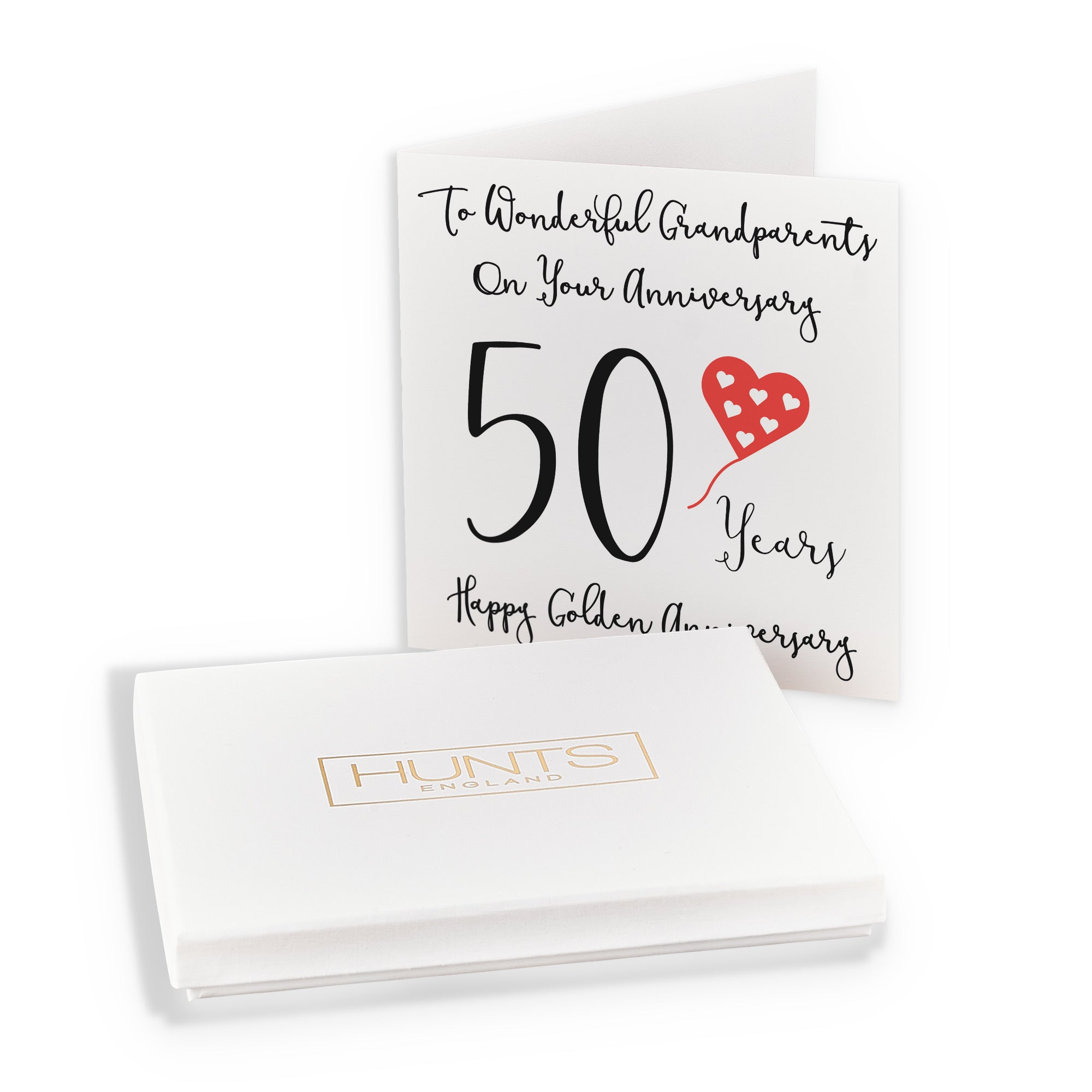 Boxed 50th Grandparents Anniversary Card Love Heart - Default Title (B0D54BK1Y4)