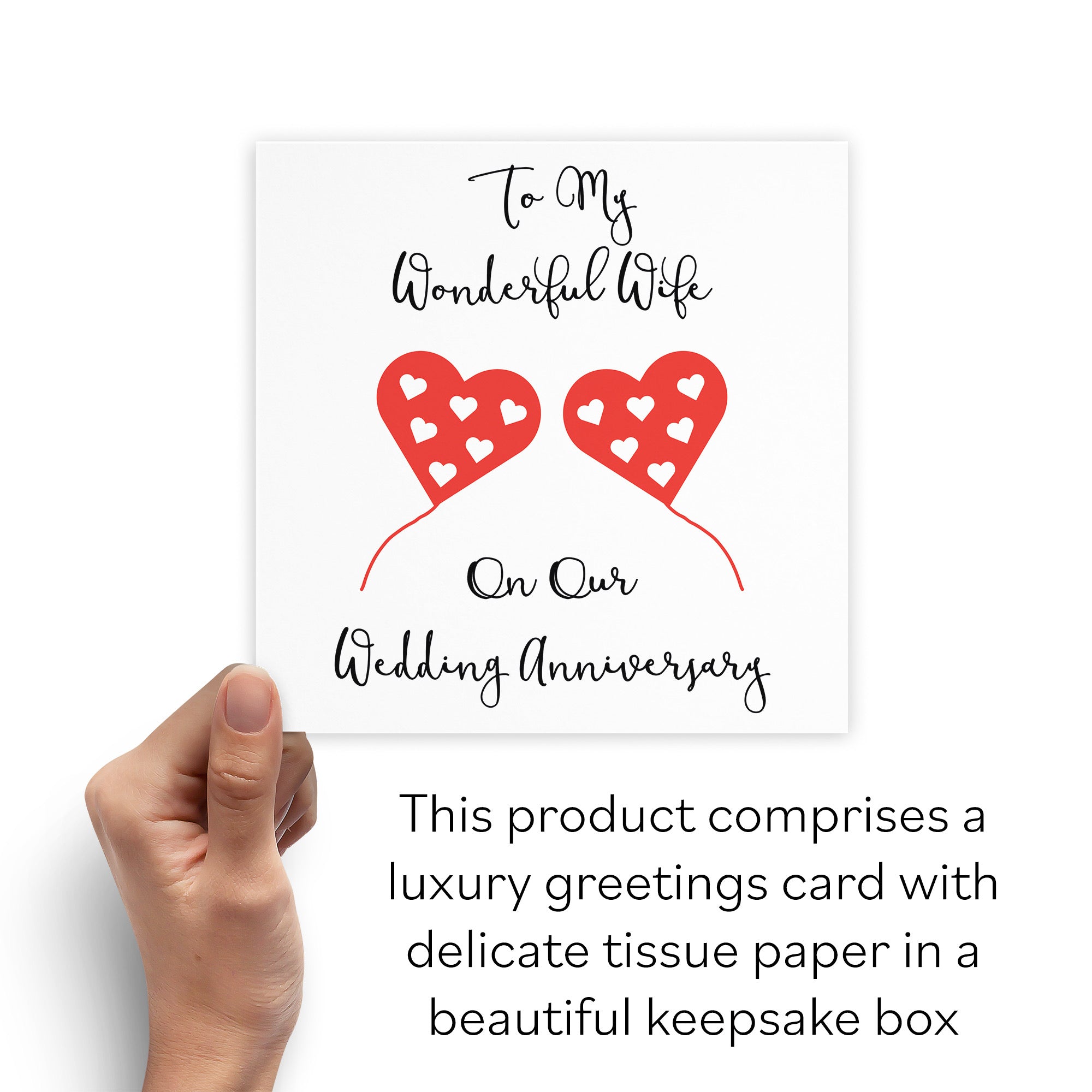 Boxed Wife Anniversary Card Love Heart - Default Title (B0D54BL17T)