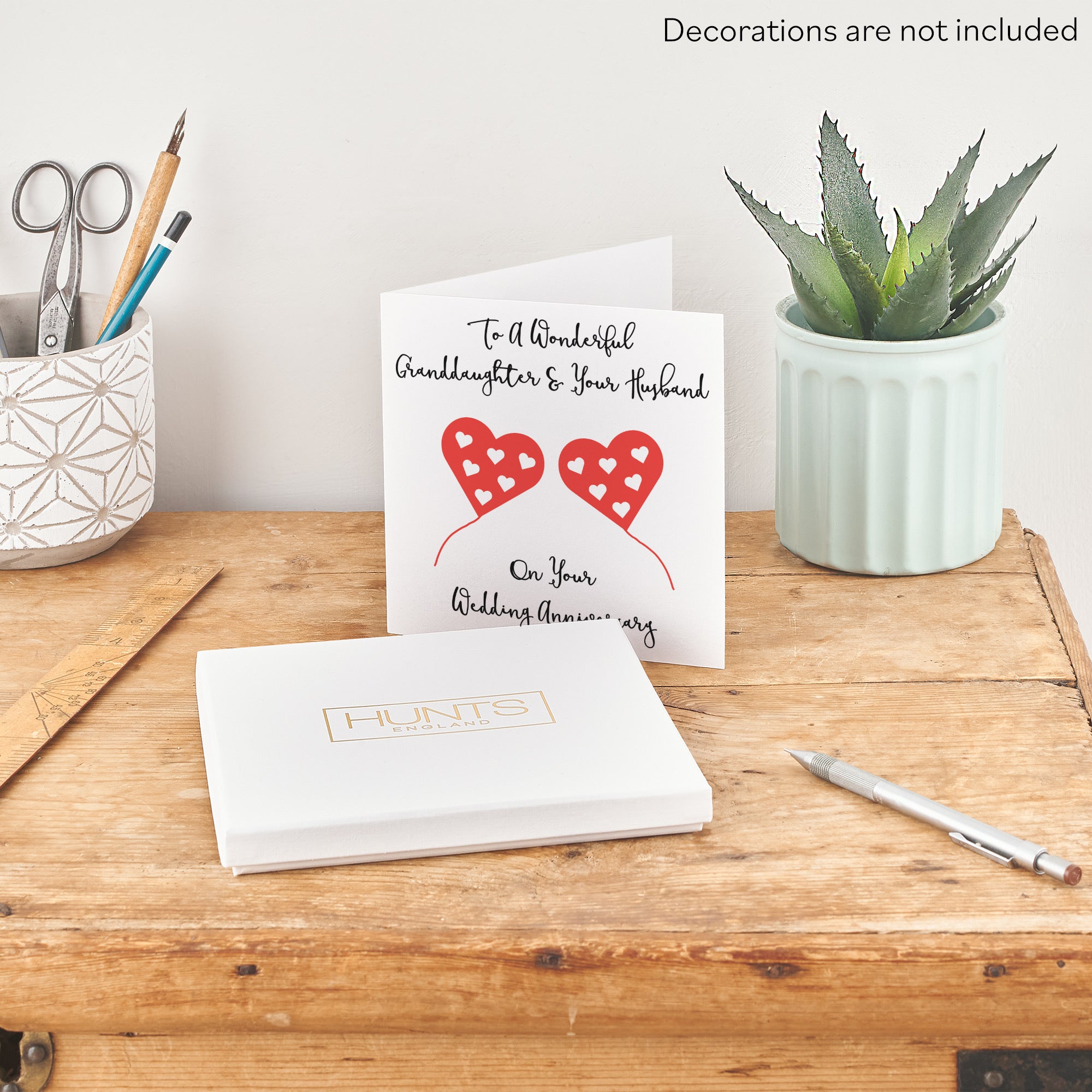 Boxed Granddaughter And Husband Anniversary Card Love Heart - Default Title (B0D54BN6LT)