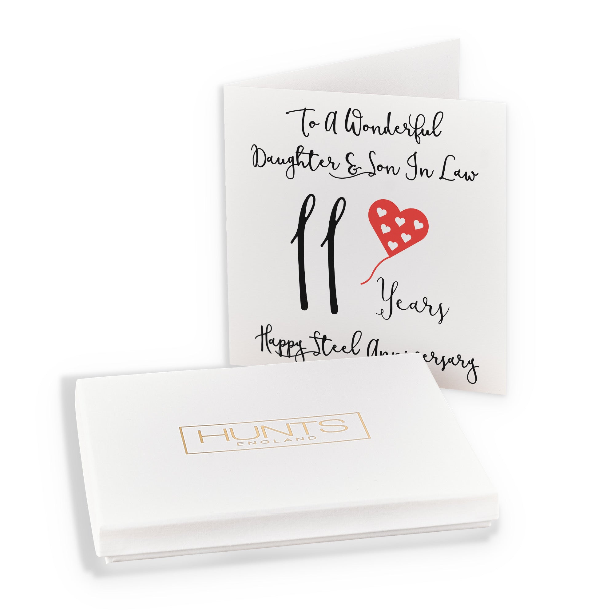 Boxed 11th Daughter And Son In Law Anniversary Card Love Heart - Default Title (B0D54BNPBK)