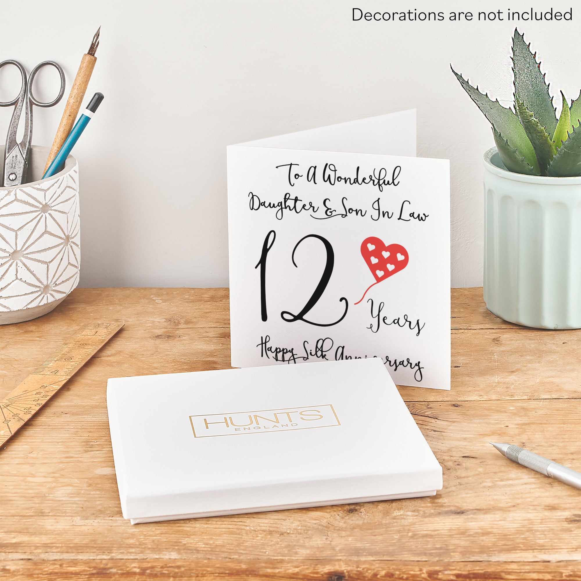 Boxed 12th Daughter And Son In Law Anniversary Card Love Heart - Default Title (B0D54BR47T)